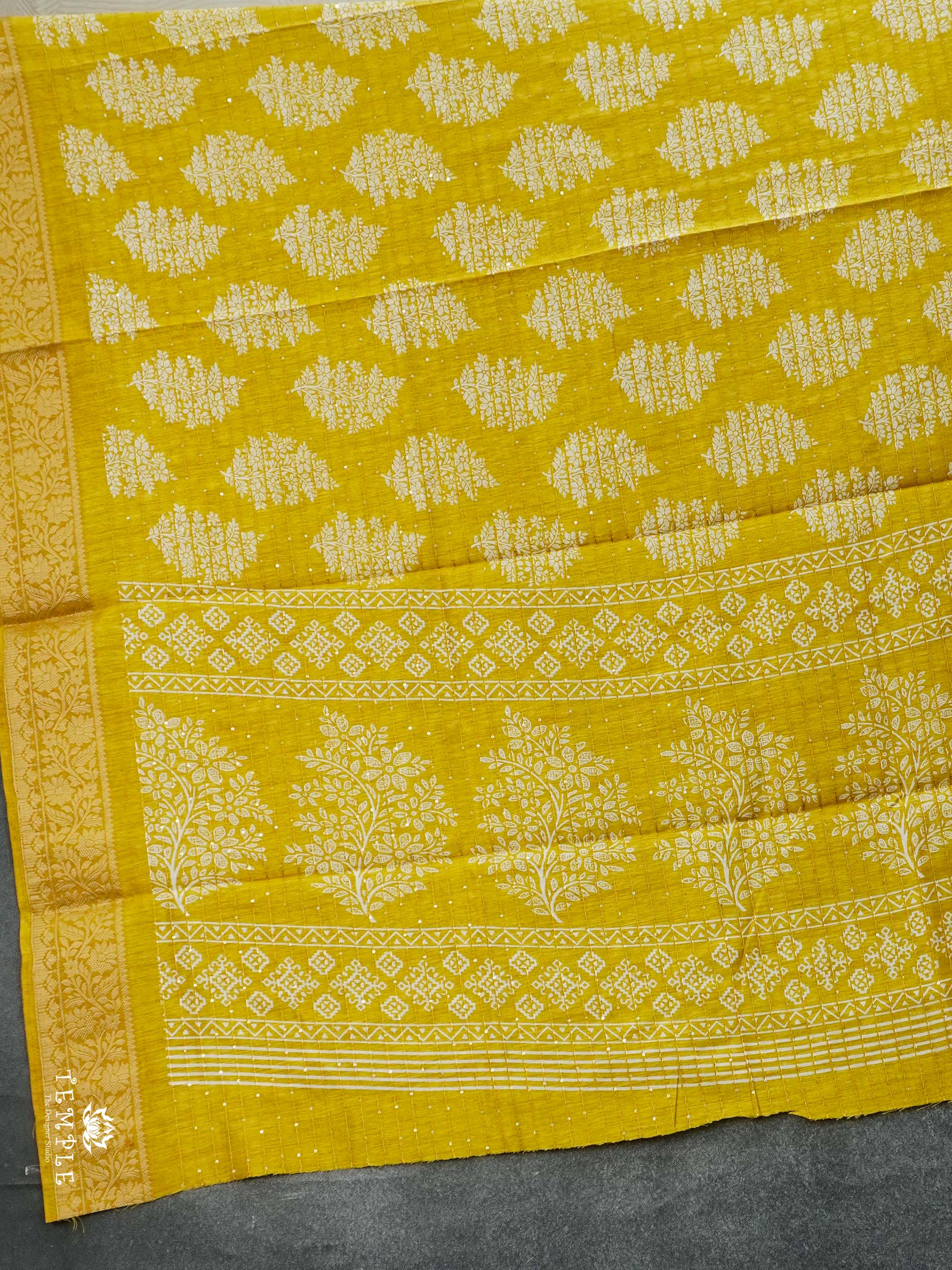 Semi Tussar Saree with Sequins Design | TTDS2543