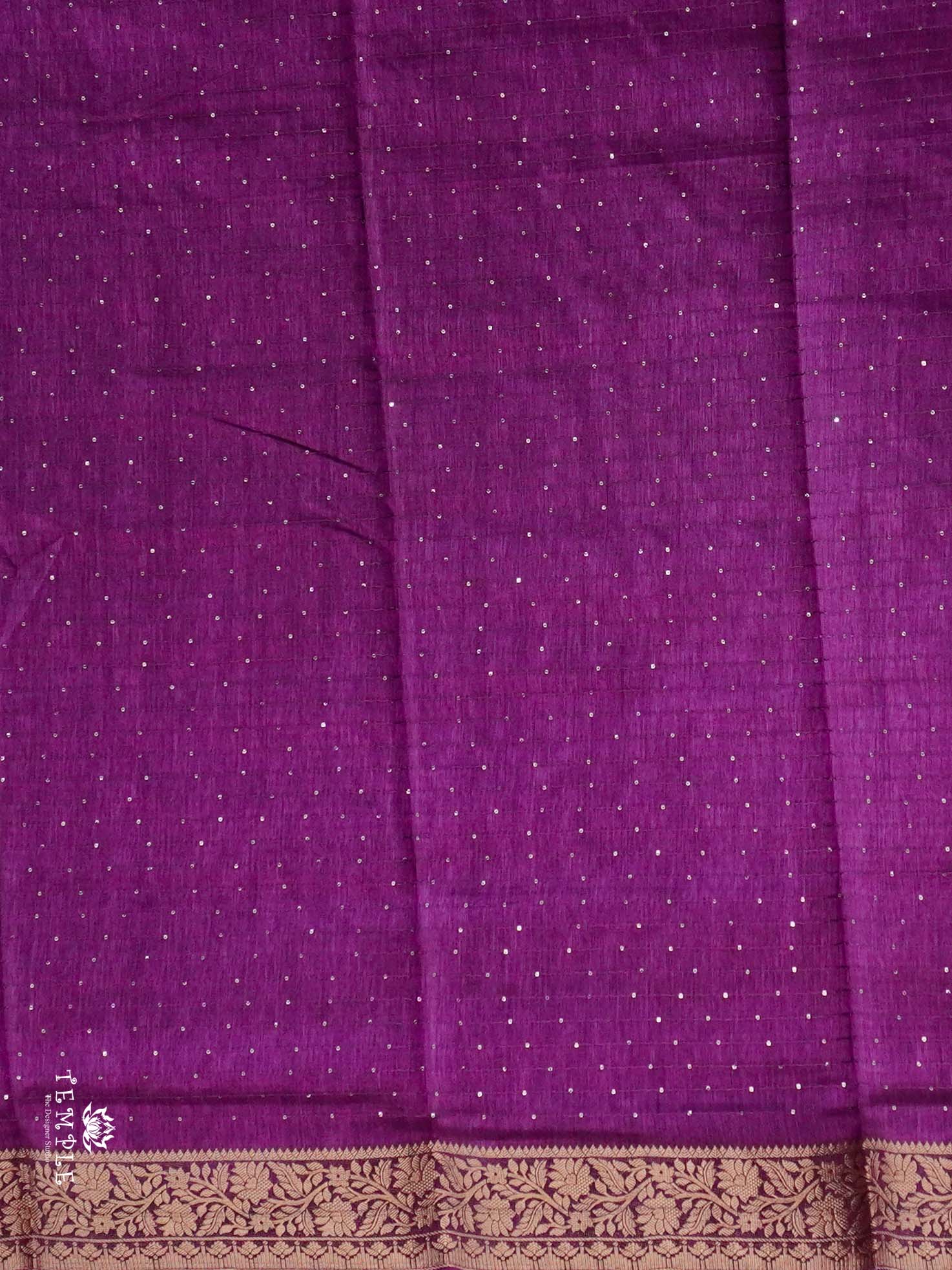 Semi Tussar Saree with Sequins Design | TTDS2543