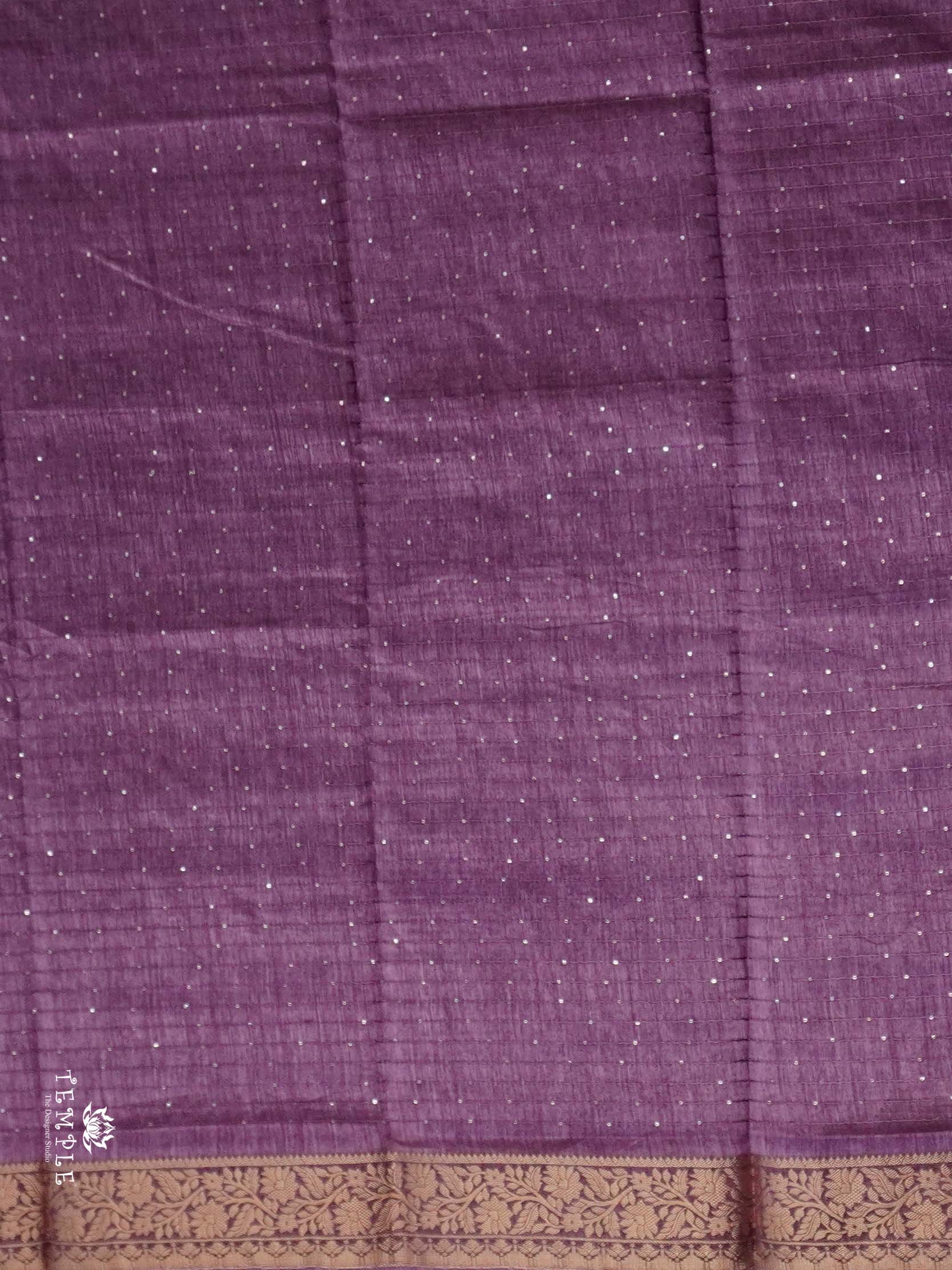 Semi Tussar Saree with Sequins Design | TTDS2543