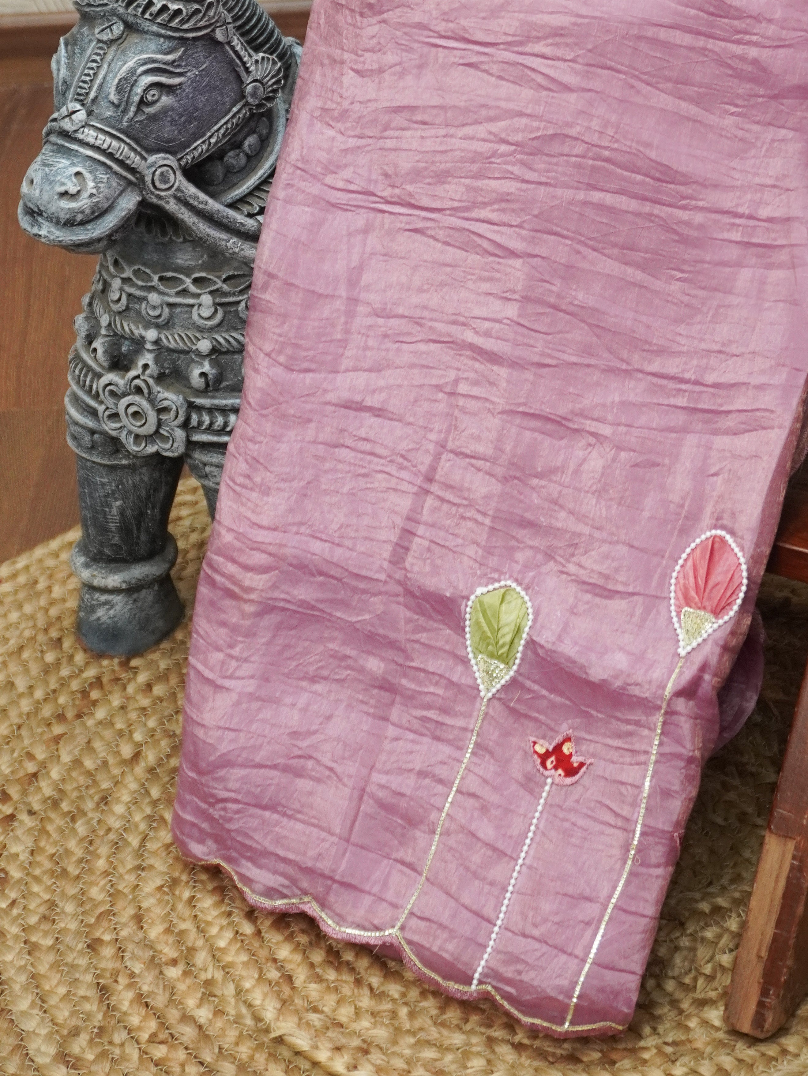 Crushed Tissue Saree | TTDS3461