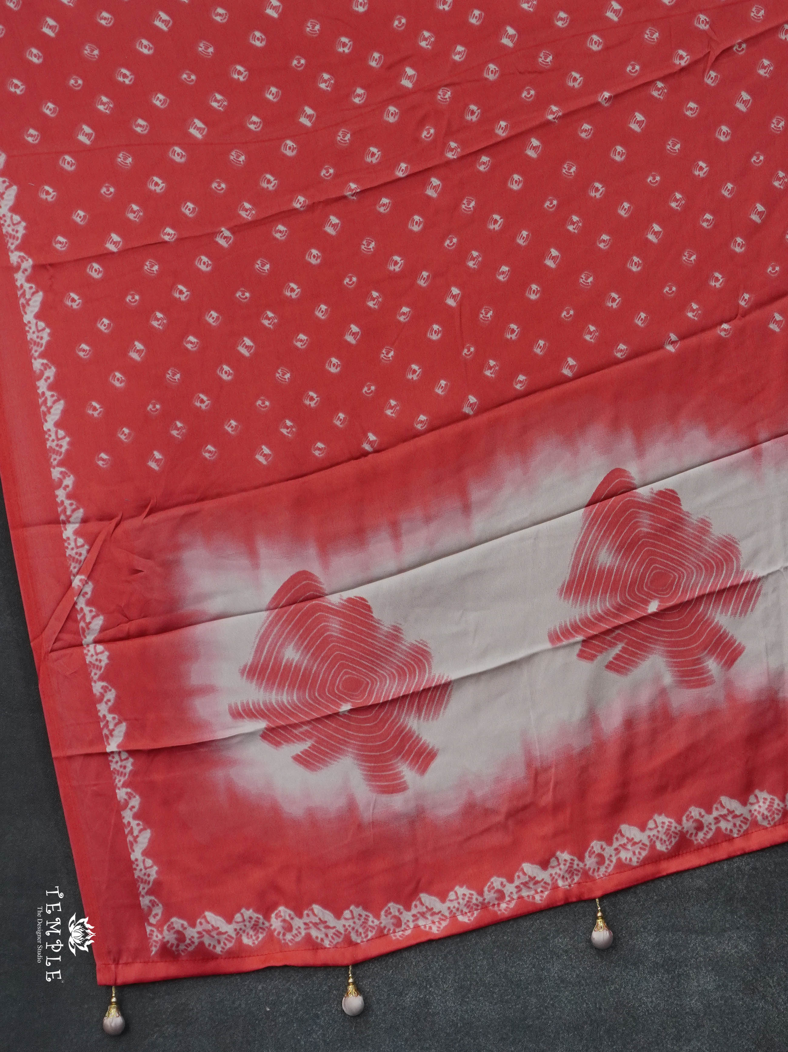 Bandhini Print Modal Silk Saree | TTDS3021