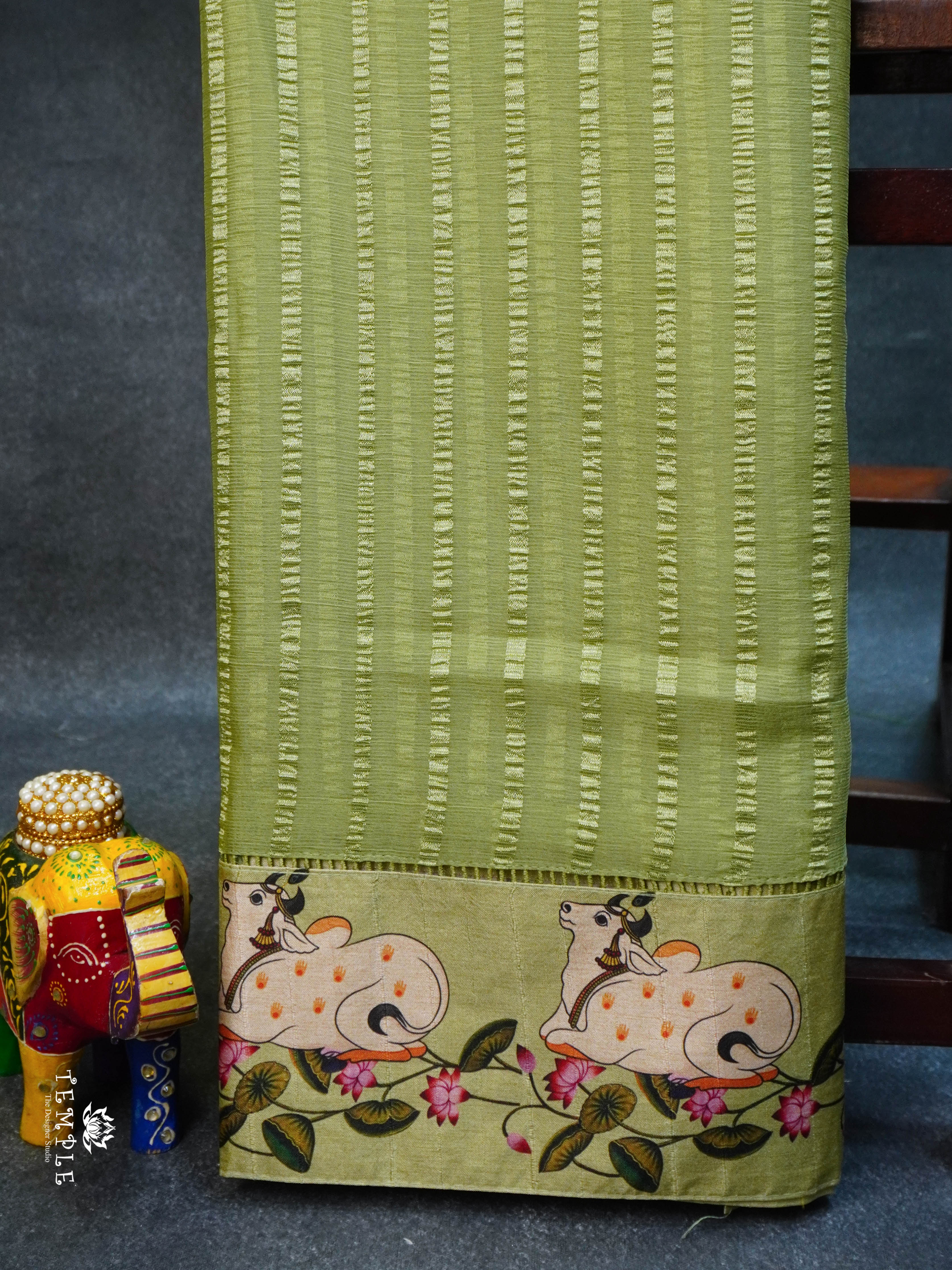 Pichwai Printed Georgette Saree | TTDS1556