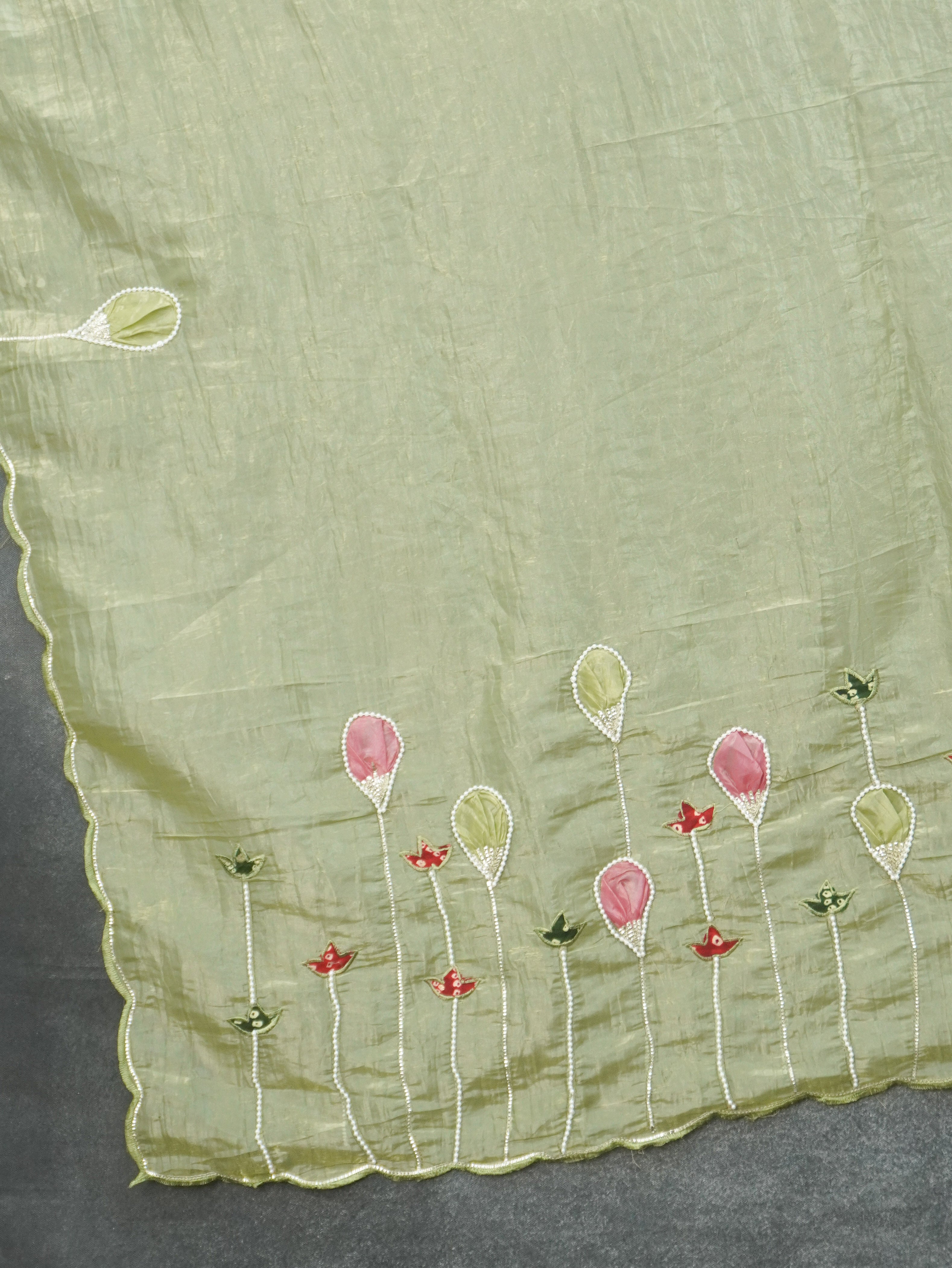 Crushed Tissue Saree | TTDS3461