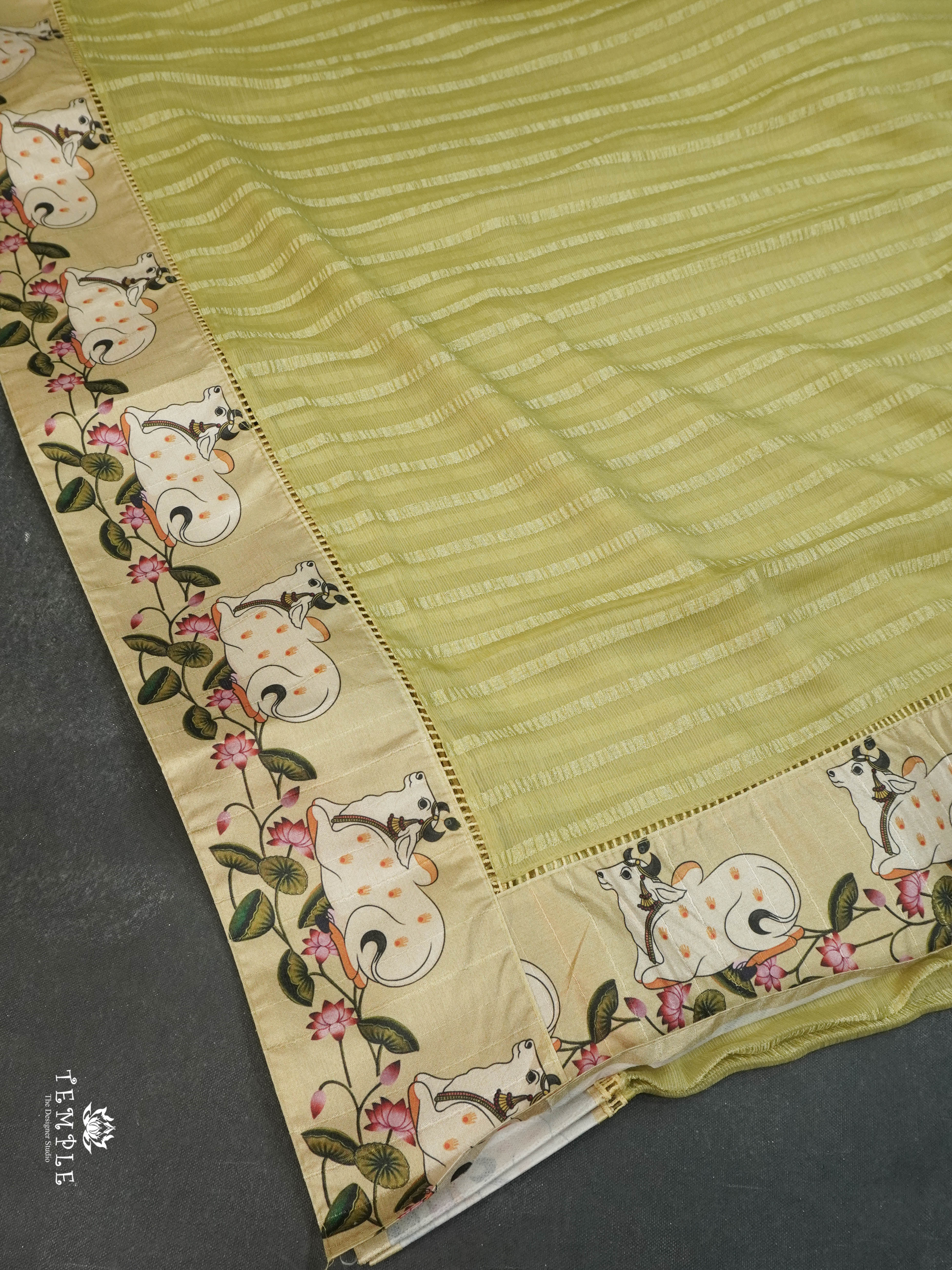 Pichwai Printed Georgette Saree | TTDS1556