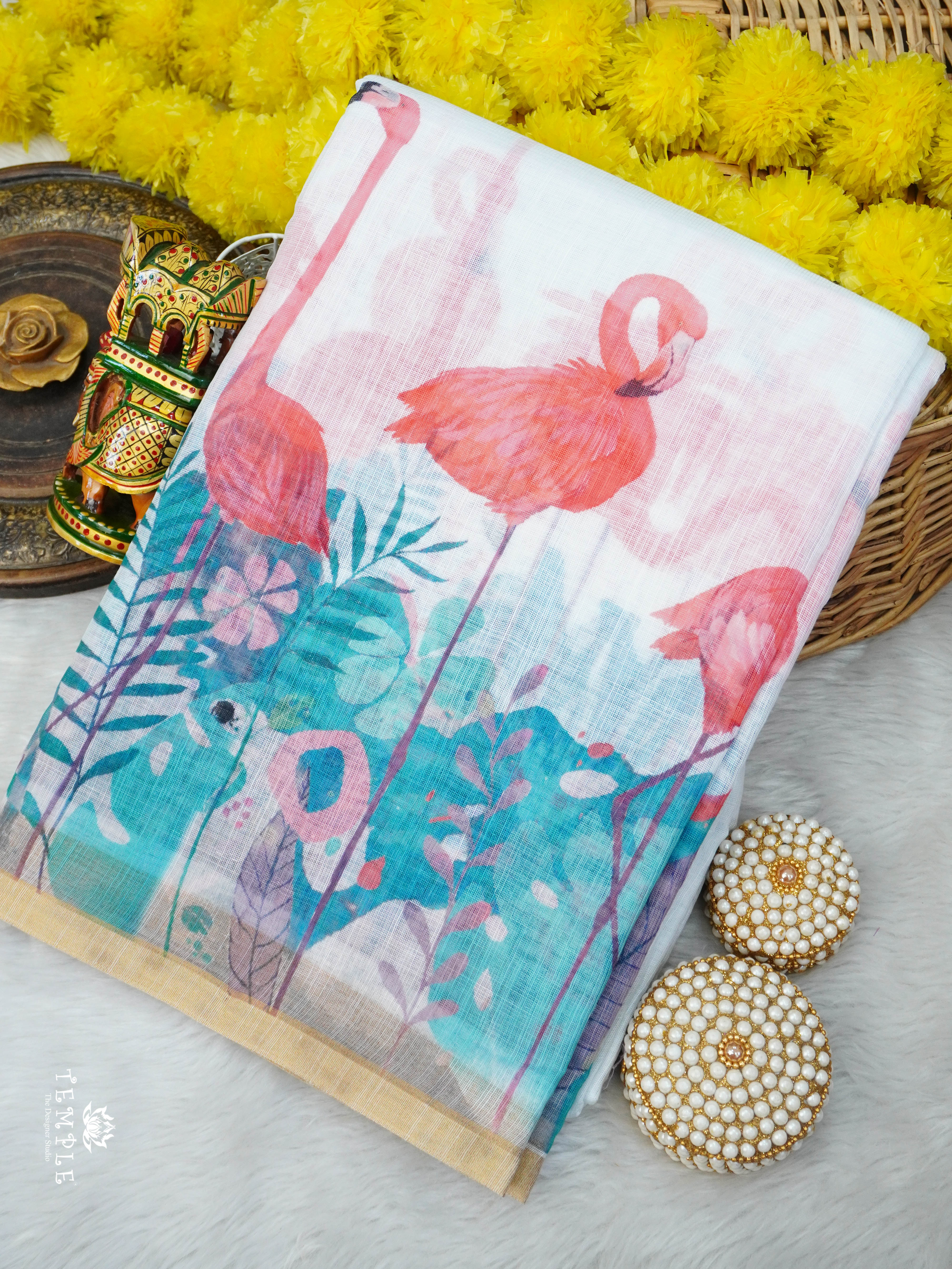 Linen Cotton Saree | TTDS3020