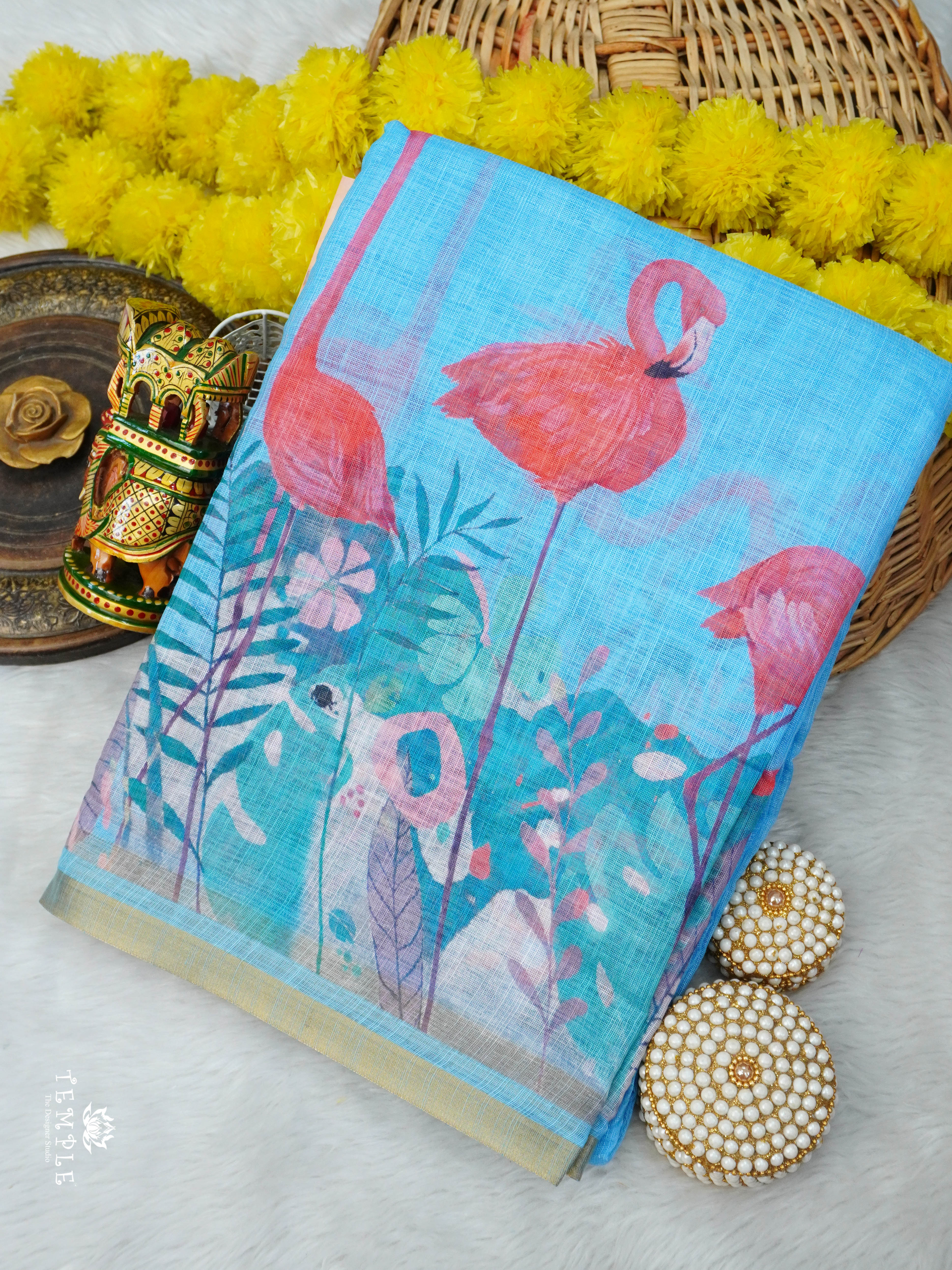 Linen Cotton Saree | TTDS3020