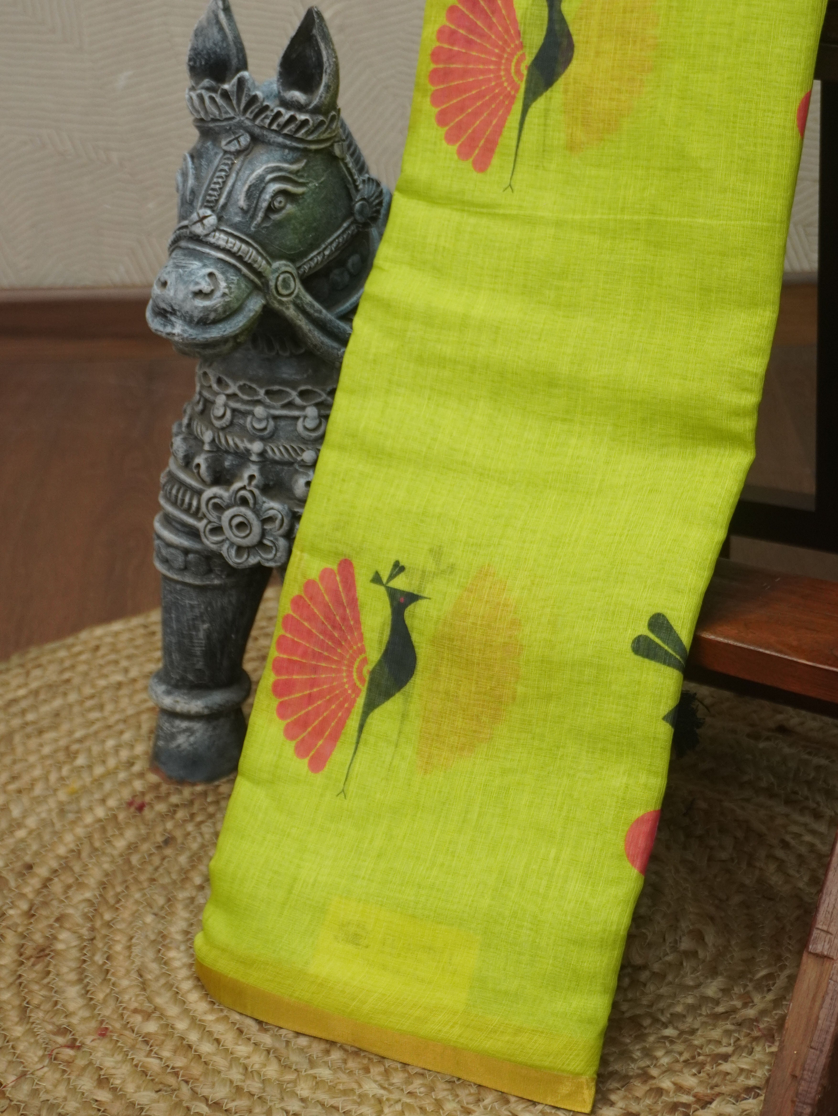Linen Cotton Saree | TTDS3458
