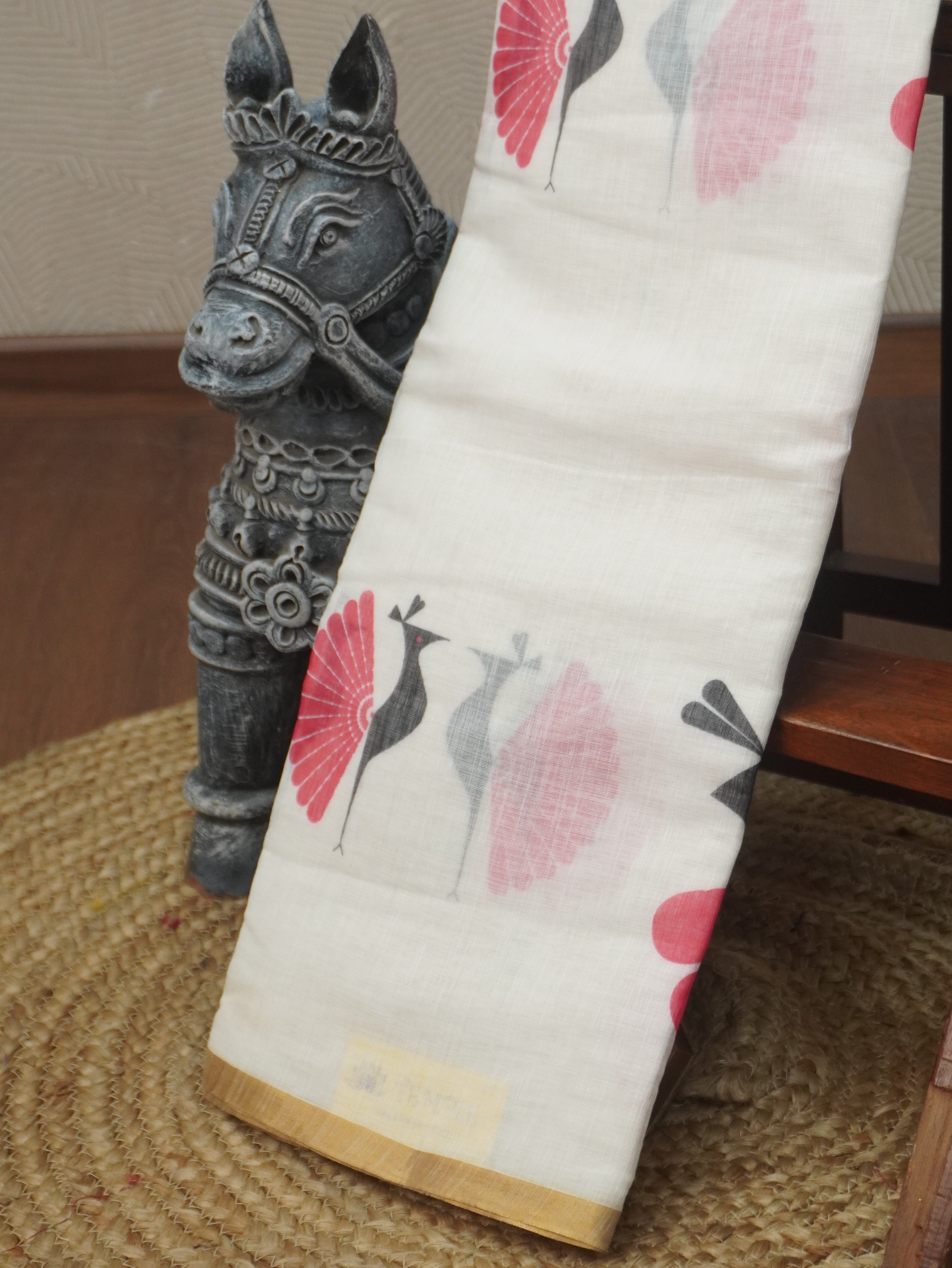 Linen Cotton Saree | TTDS3458