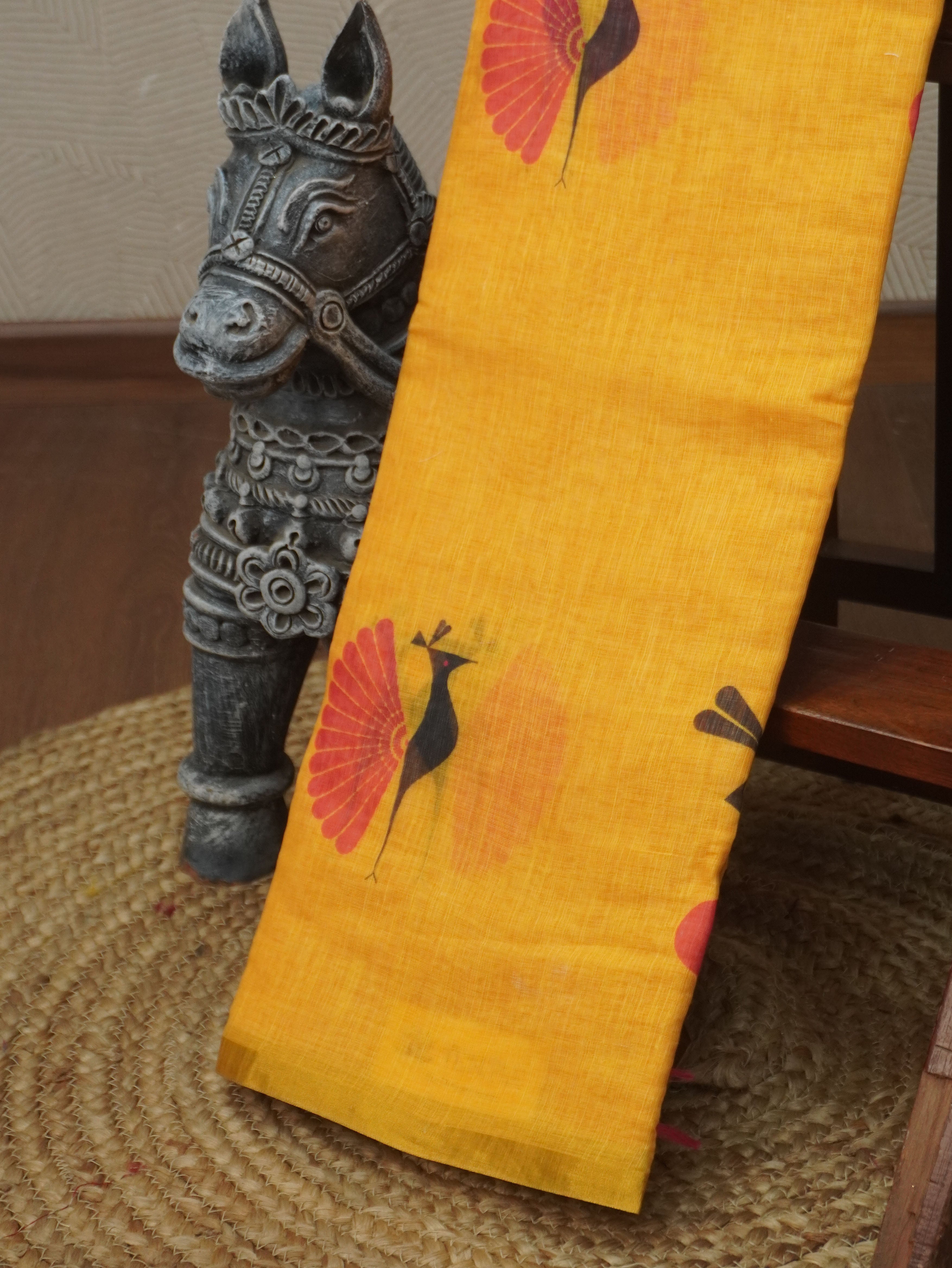 Linen Cotton Saree | TTDS3458