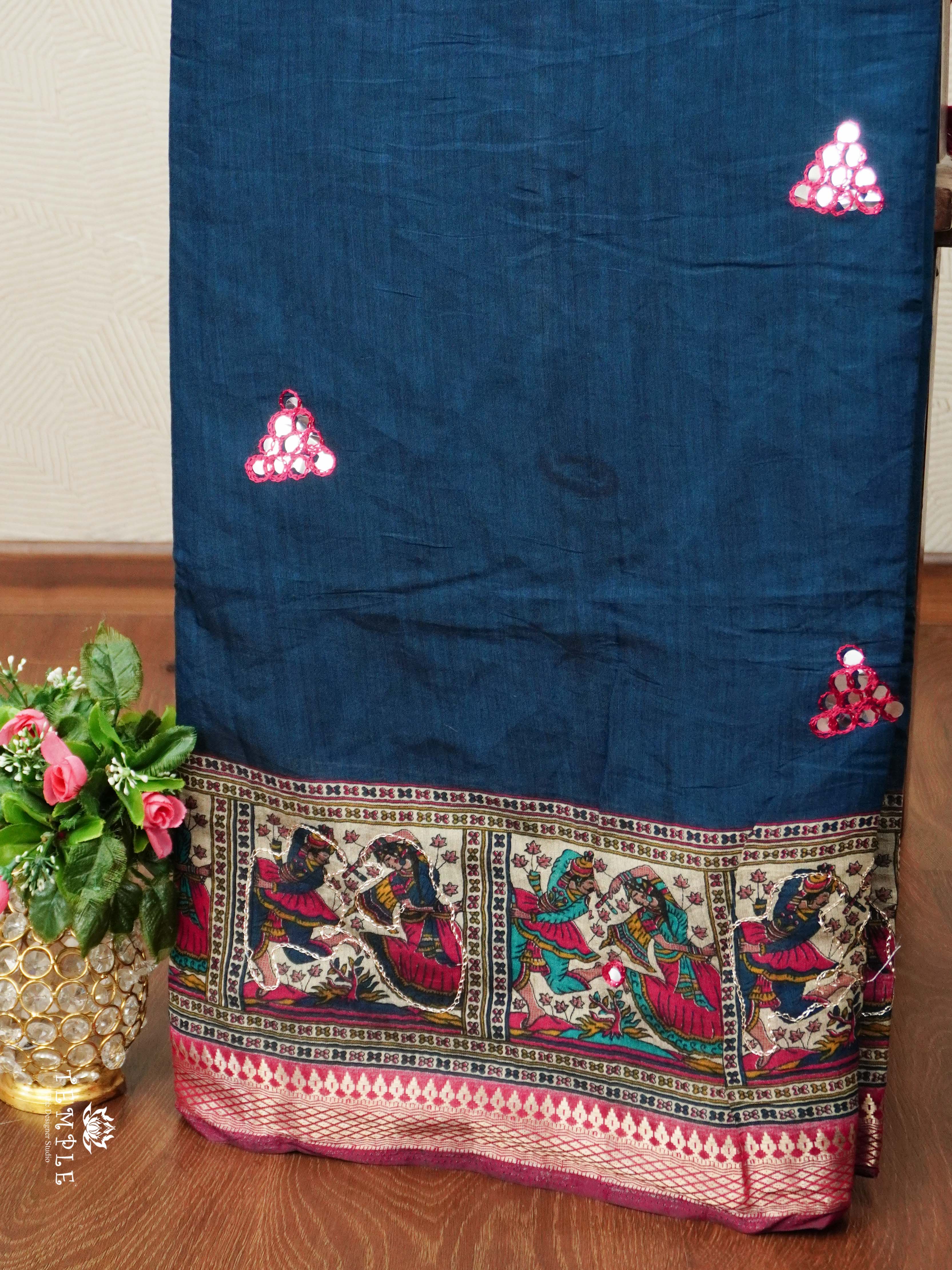 Mirror Work Mangalagiri Cotton Saree | TTDS2548