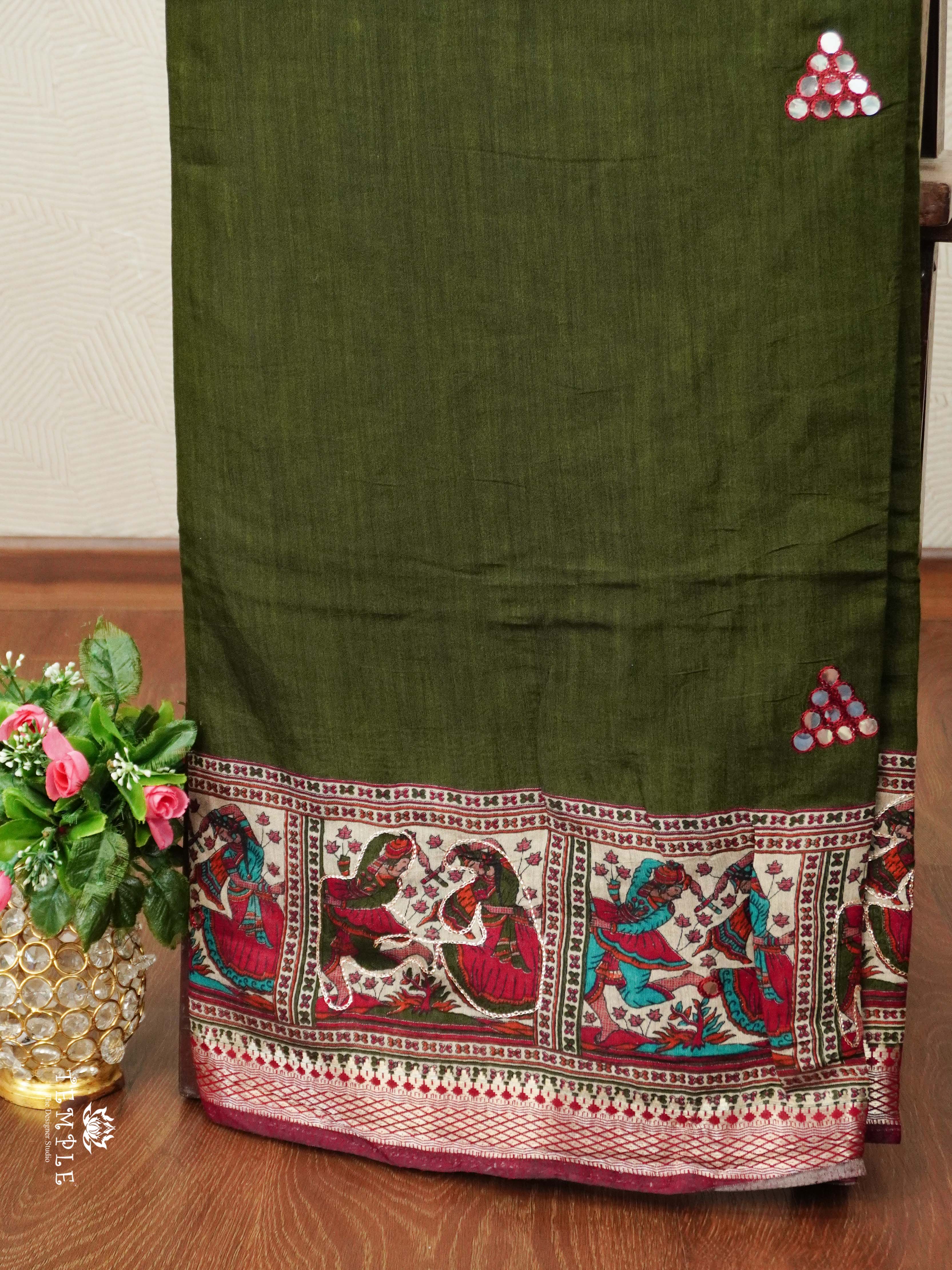 Mirror Work Mangalagiri Cotton Saree | TTDS2548
