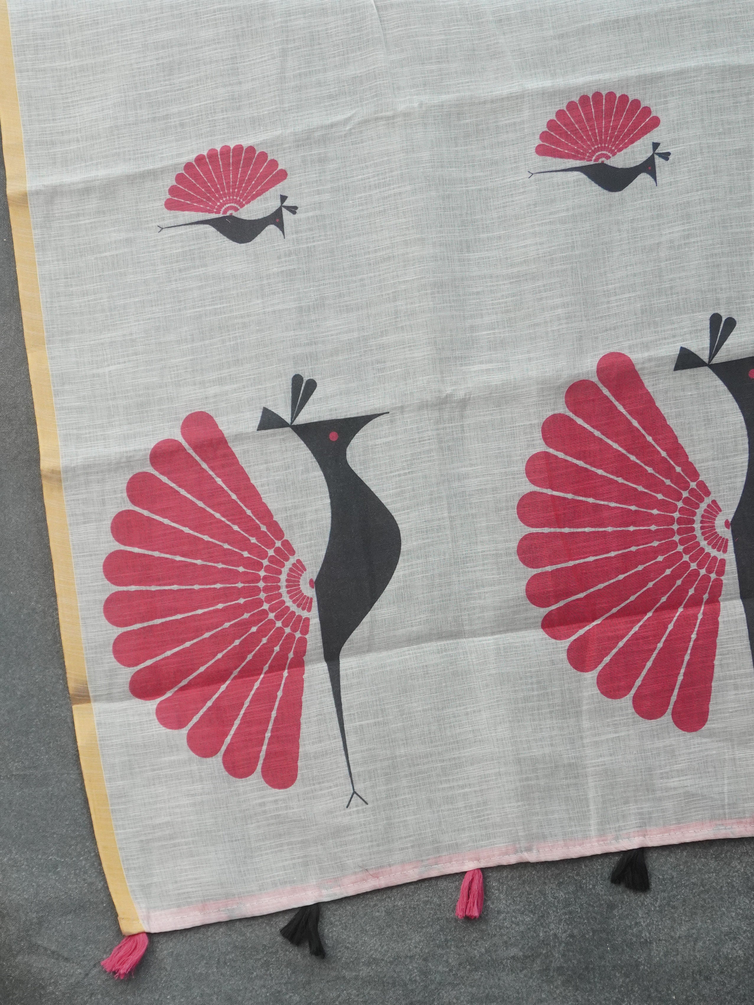 Linen Cotton Saree | TTDS3458