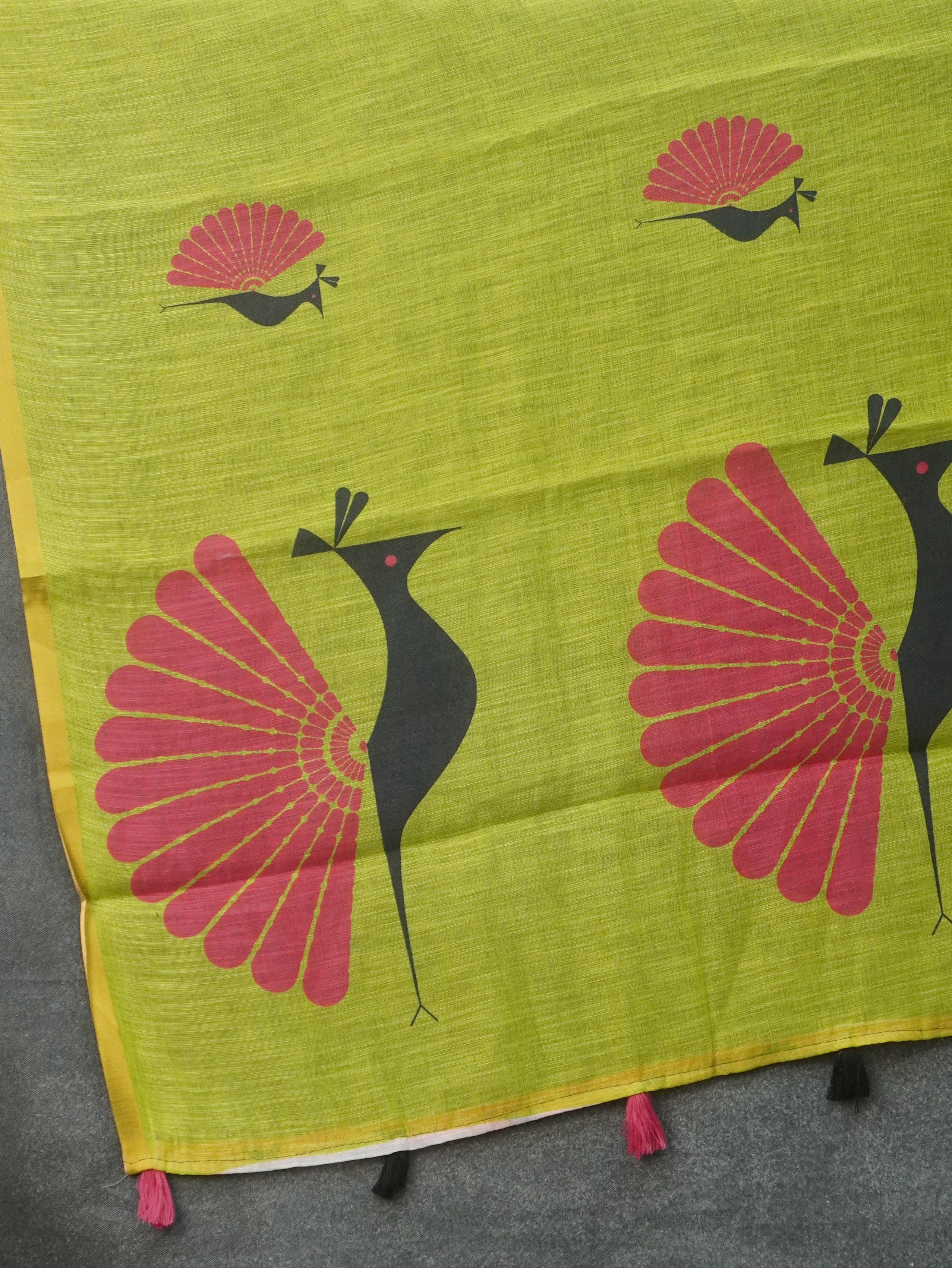 Linen Cotton Saree | TTDS3458