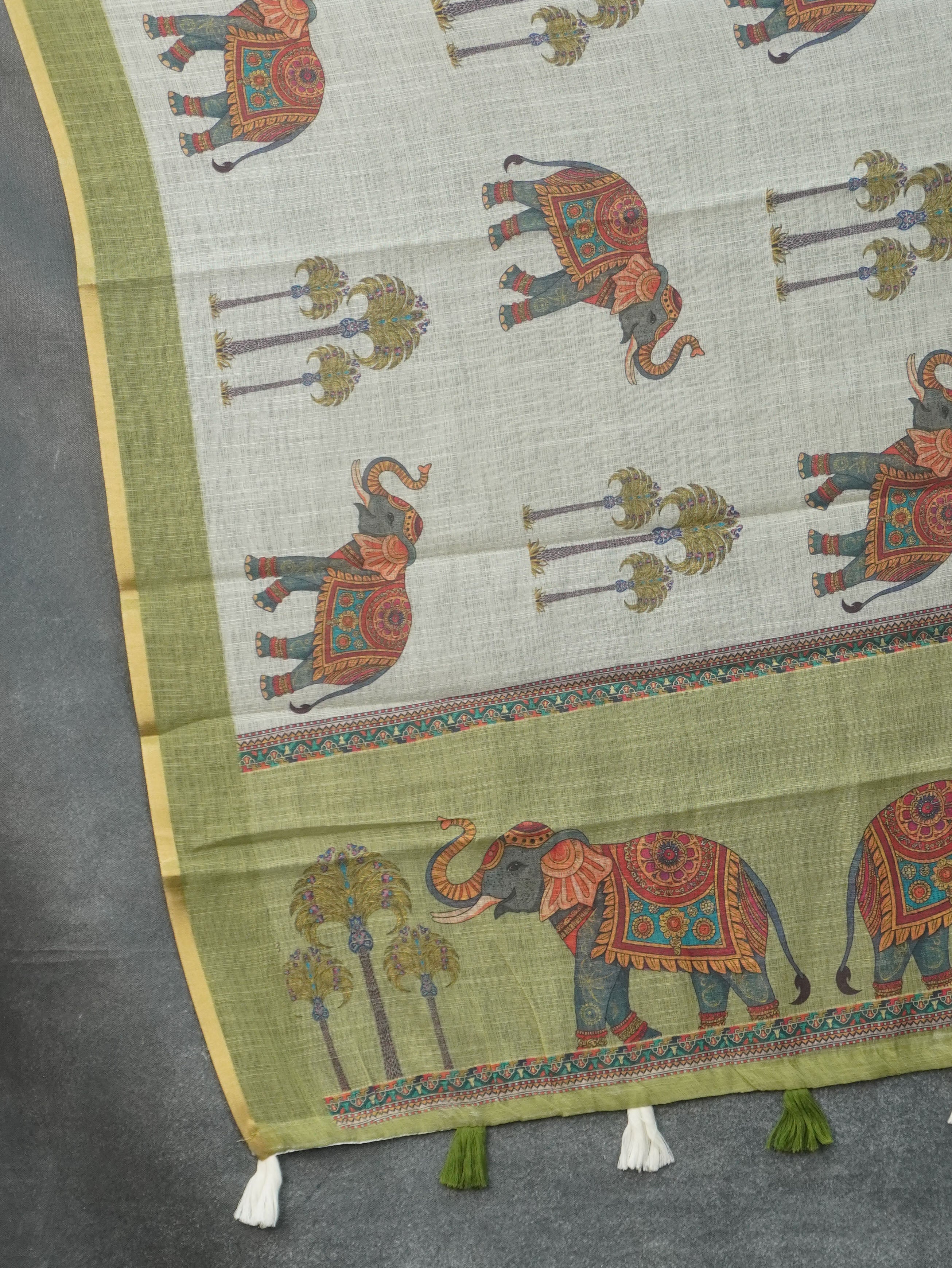 Linen Cotton Saree | TTDS3459