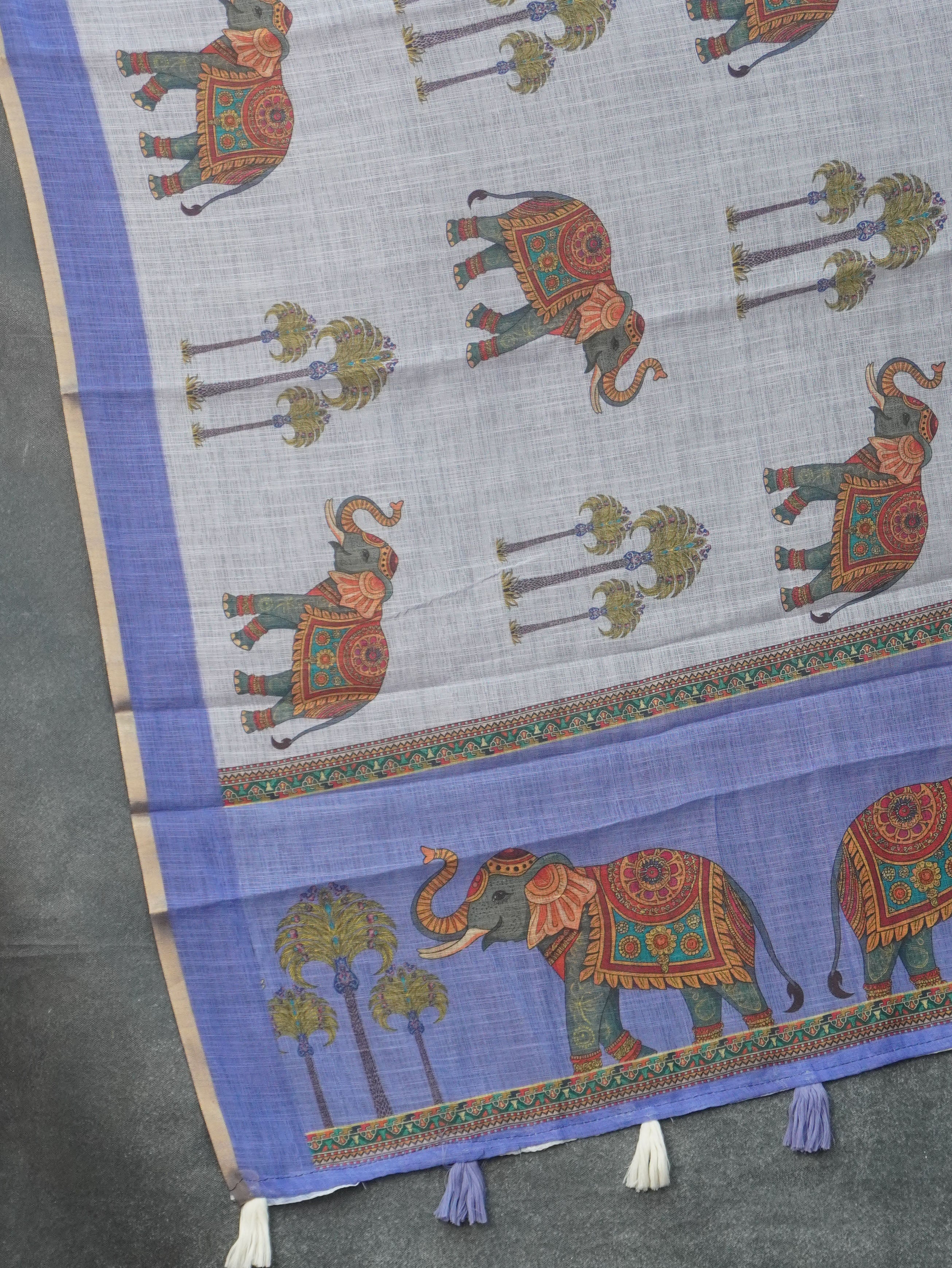 Linen Cotton Saree | TTDS3459