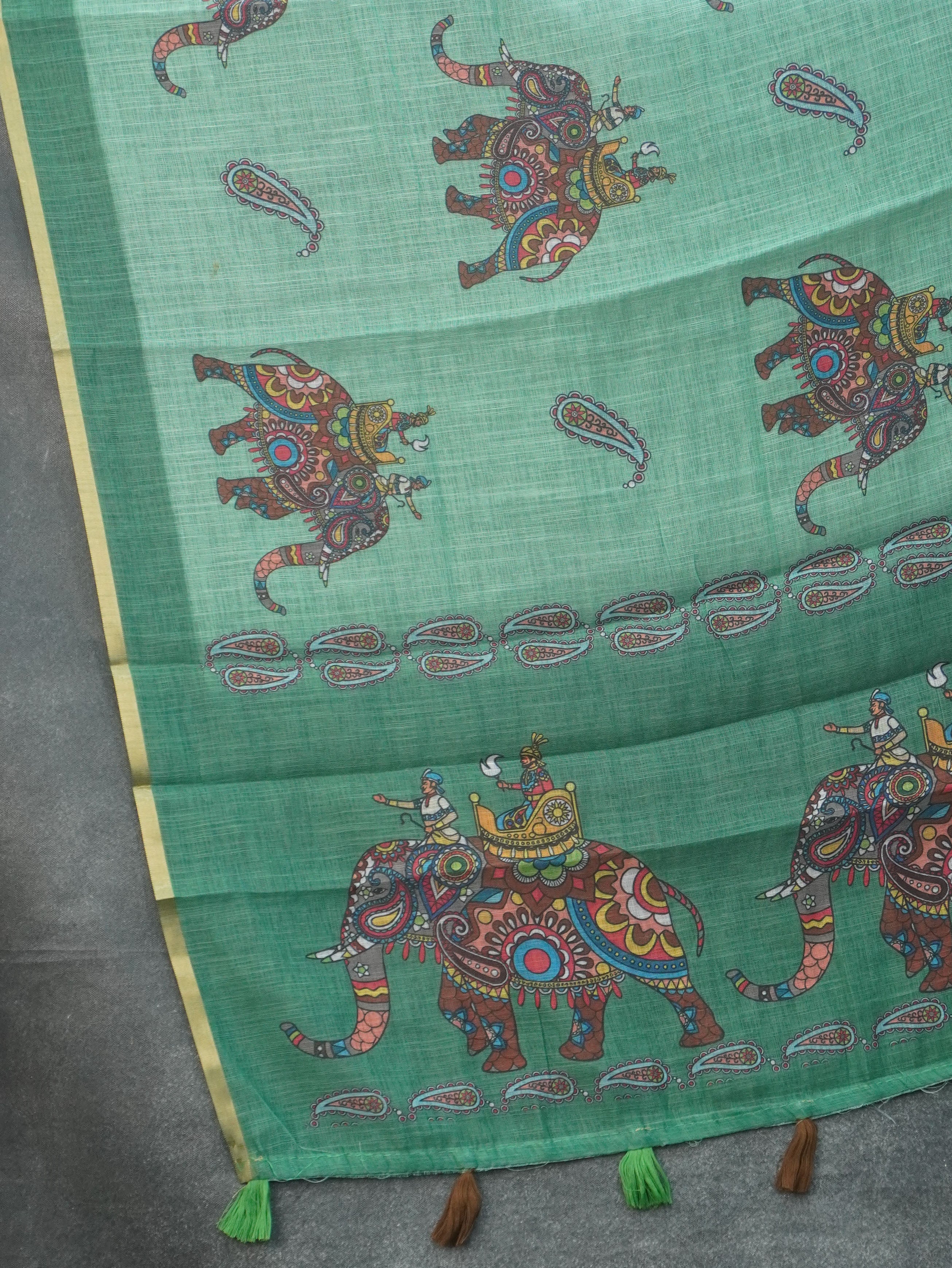 Linen Cotton Saree | TTDS3457