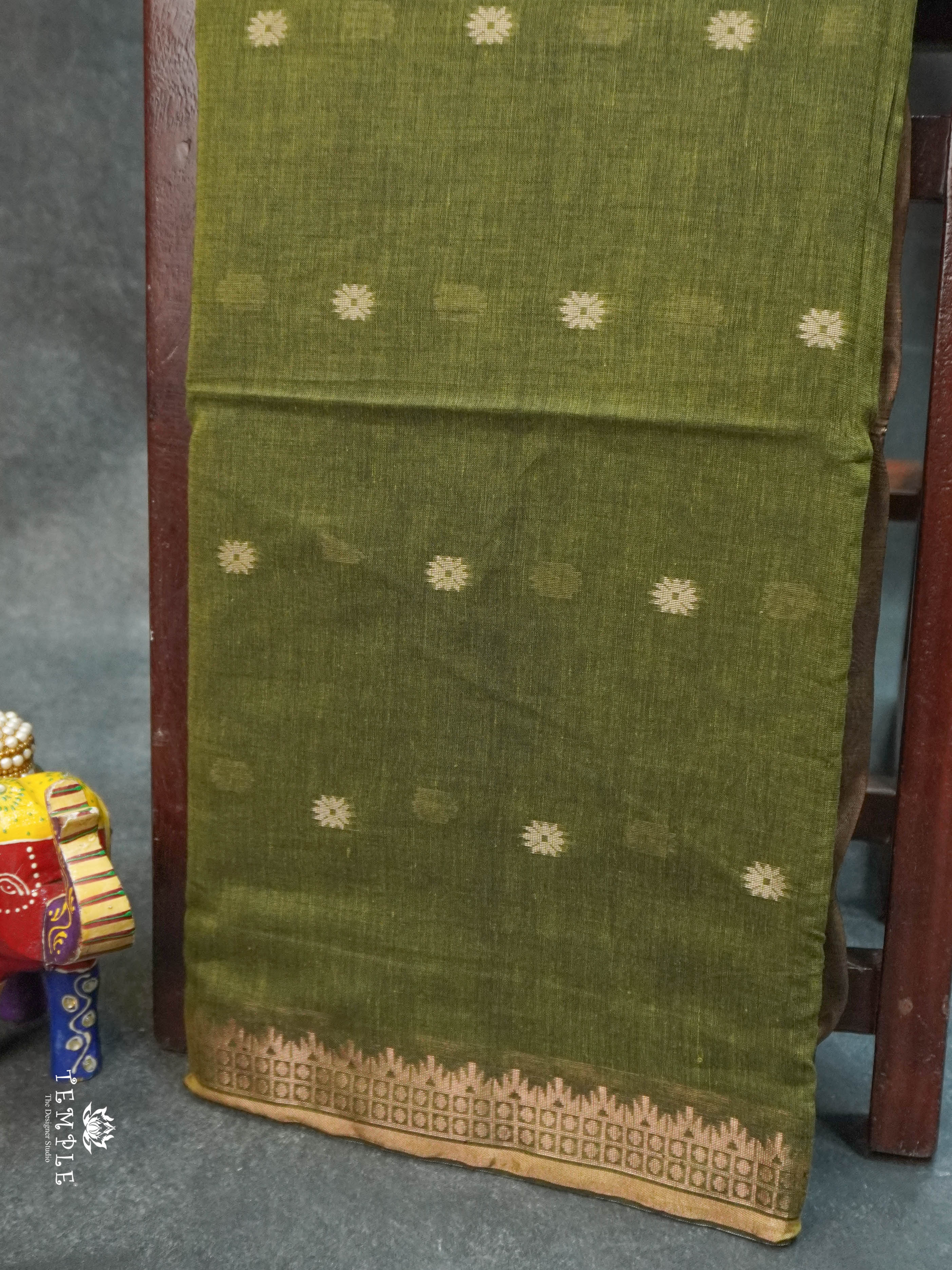 Linen Cotton Saree - Design 3 | TTDS1567 | Pongal Fest