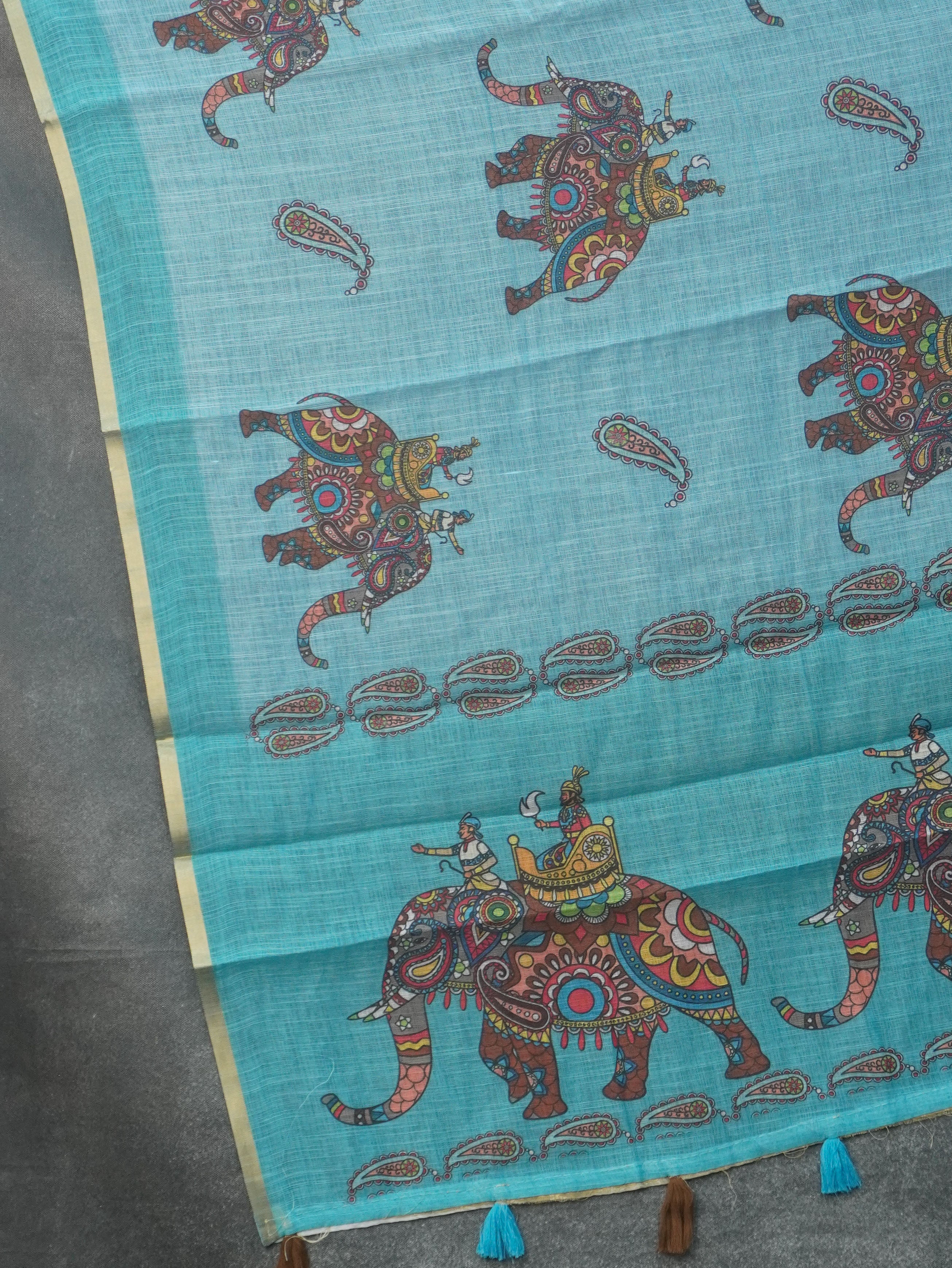 Linen Cotton Saree | TTDS3457