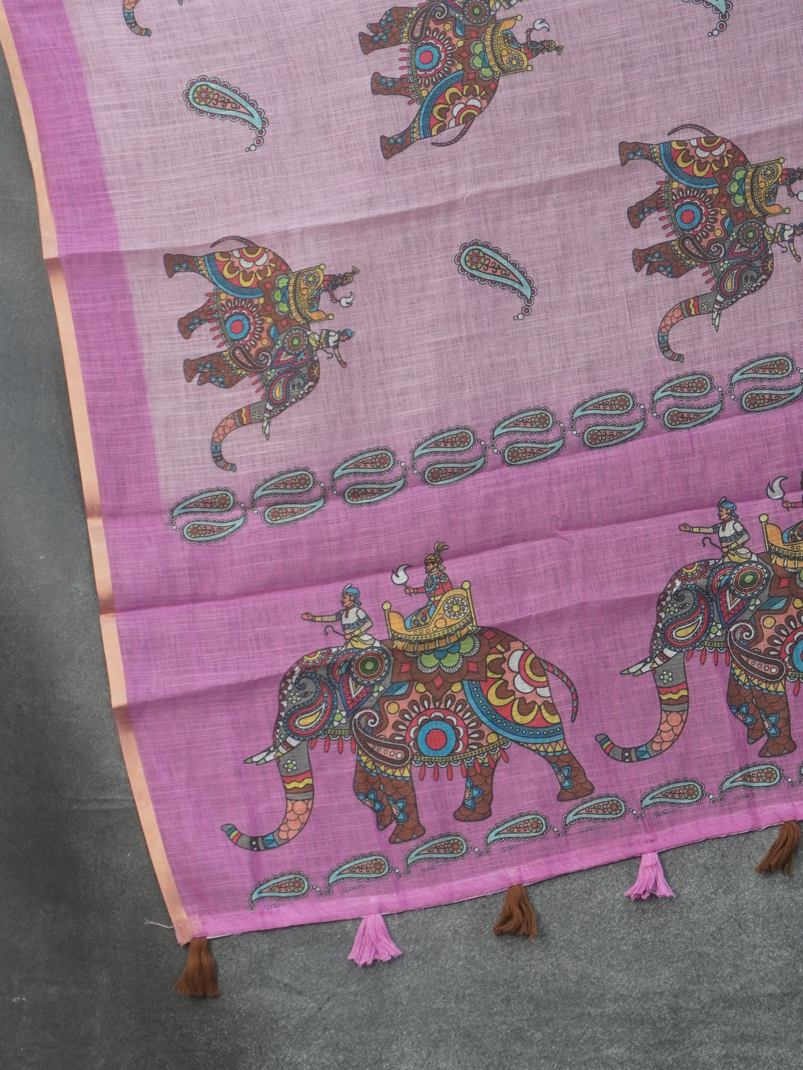 Linen Cotton Saree | TTDS3457