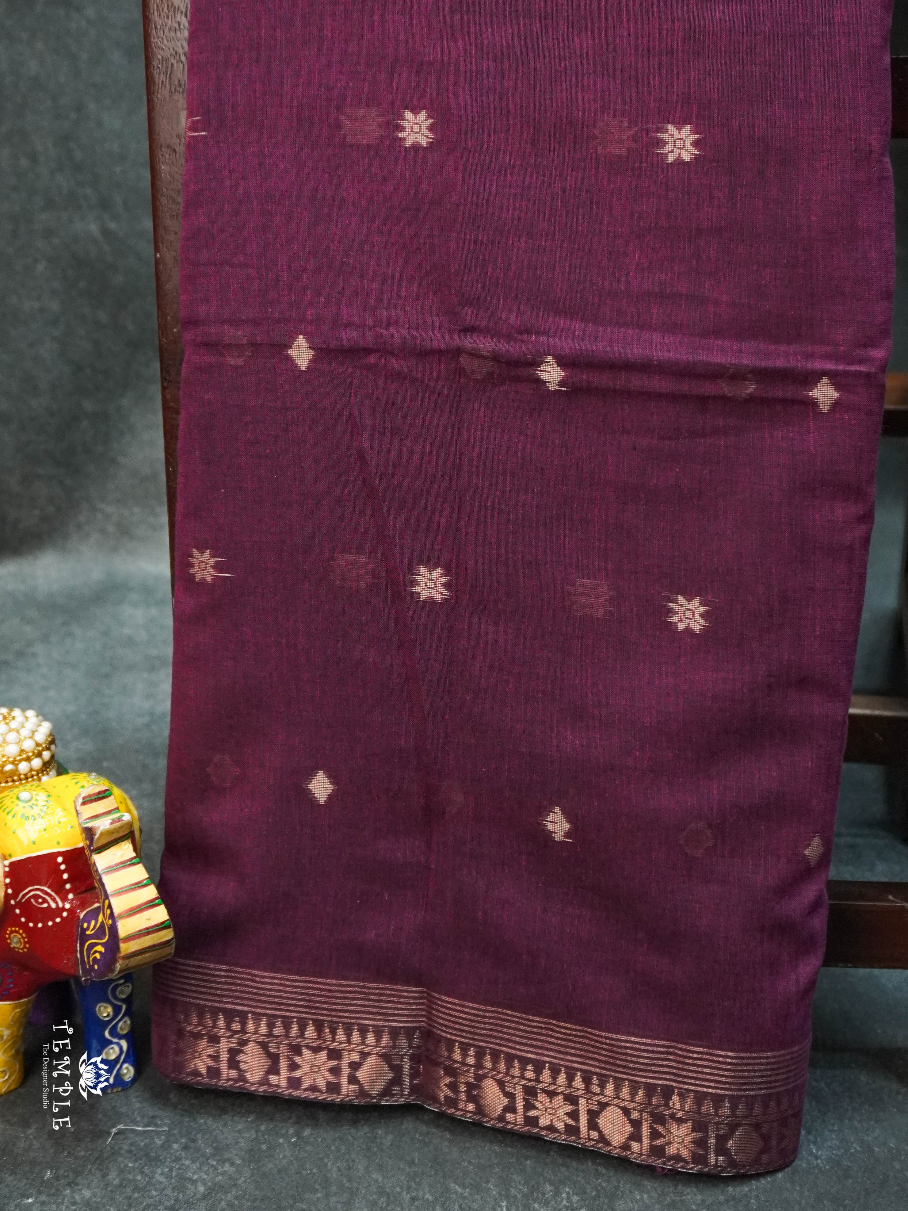 Linen Cotton Saree - Design 2 | TTDS1566 | Pongal Fest