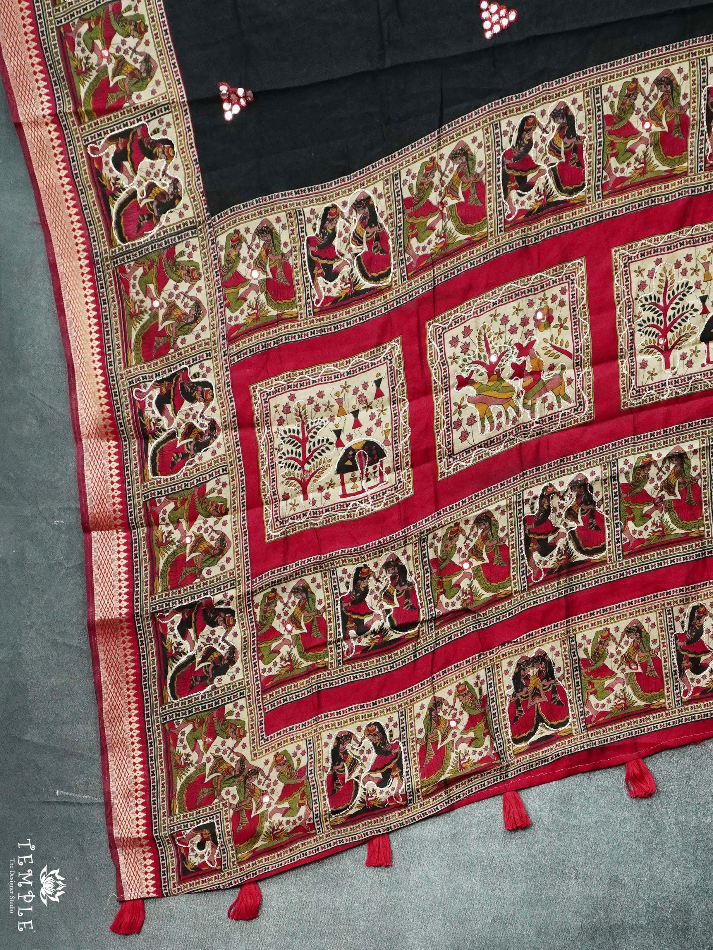 Mirror Work Mangalagiri Cotton Saree | TTDS2548