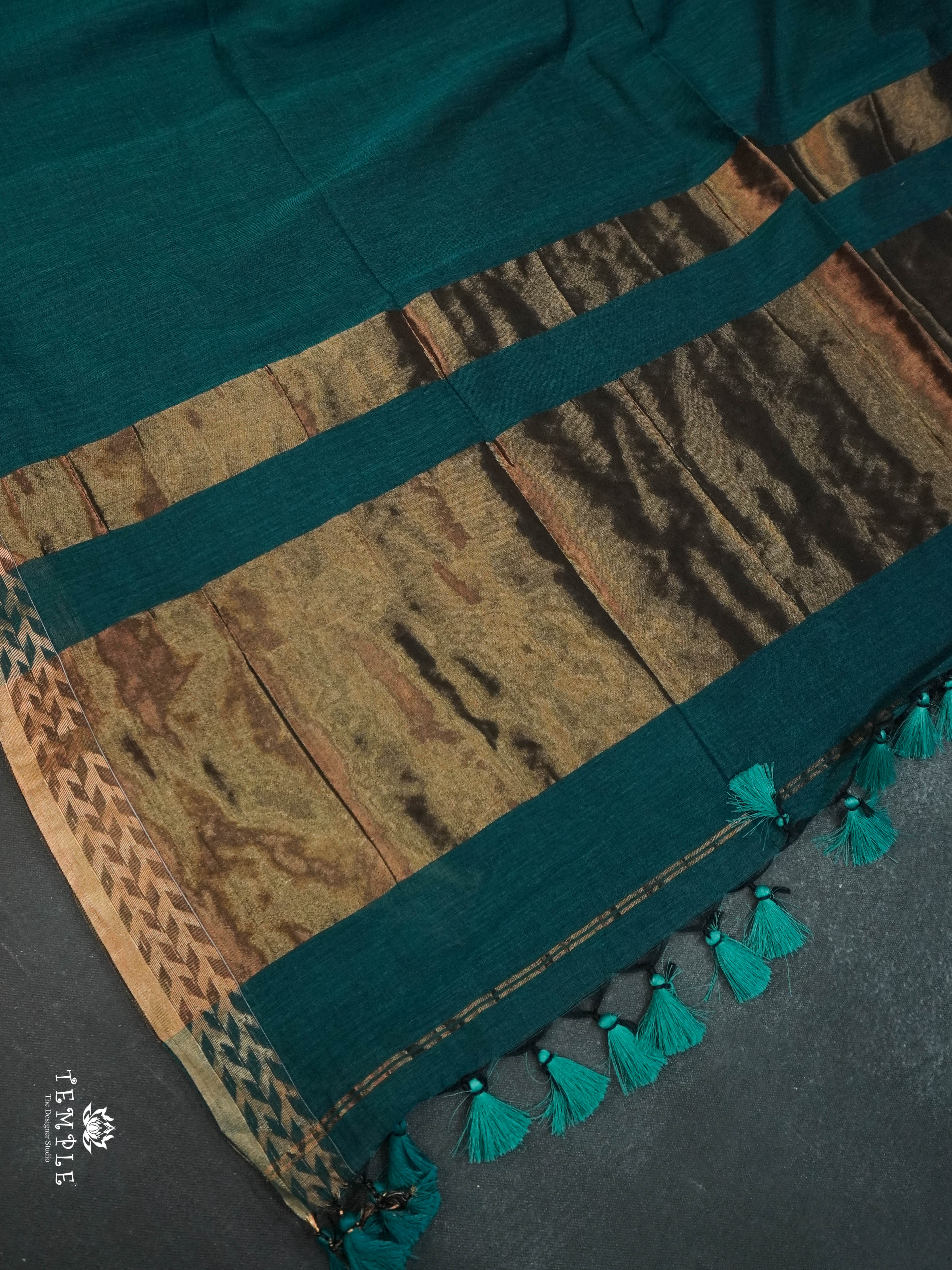 Linen Cotton Saree | TTDS1570 | Pongal Fest