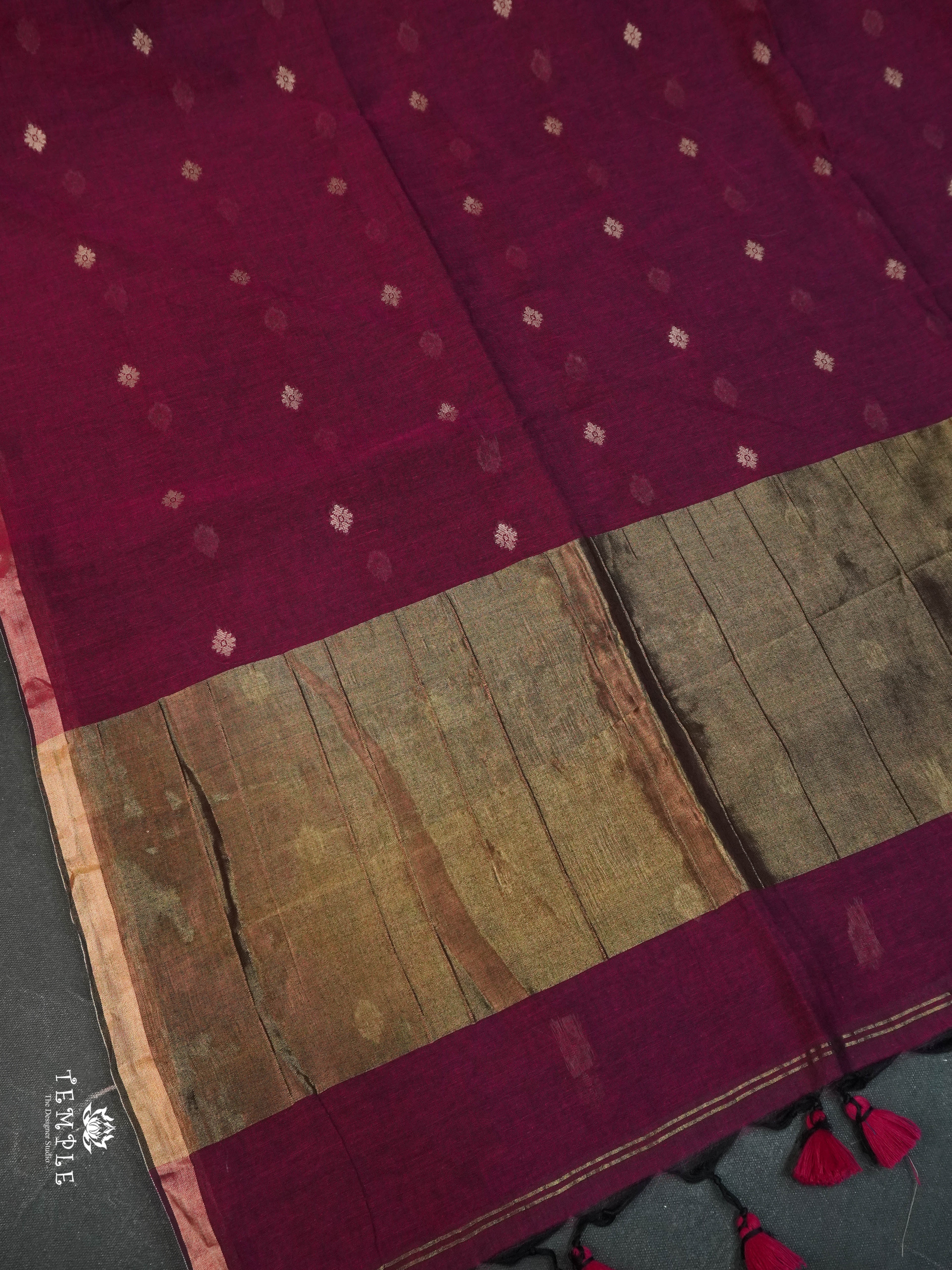 Linen Cotton Saree - Designe 1 | TTDS1565 | Pongal Fest