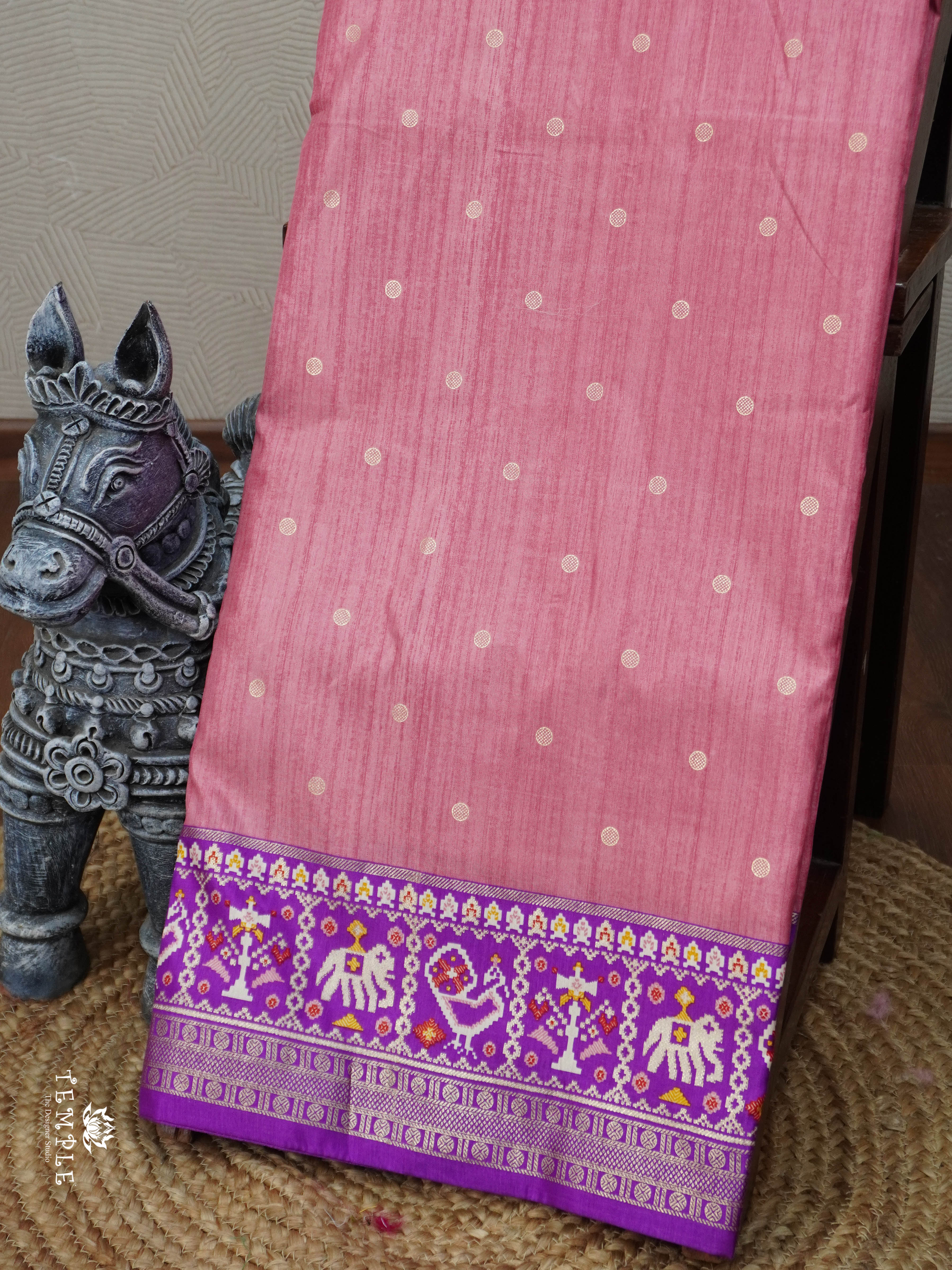 Semi Silk Saree With Patola Print | TTDS3032