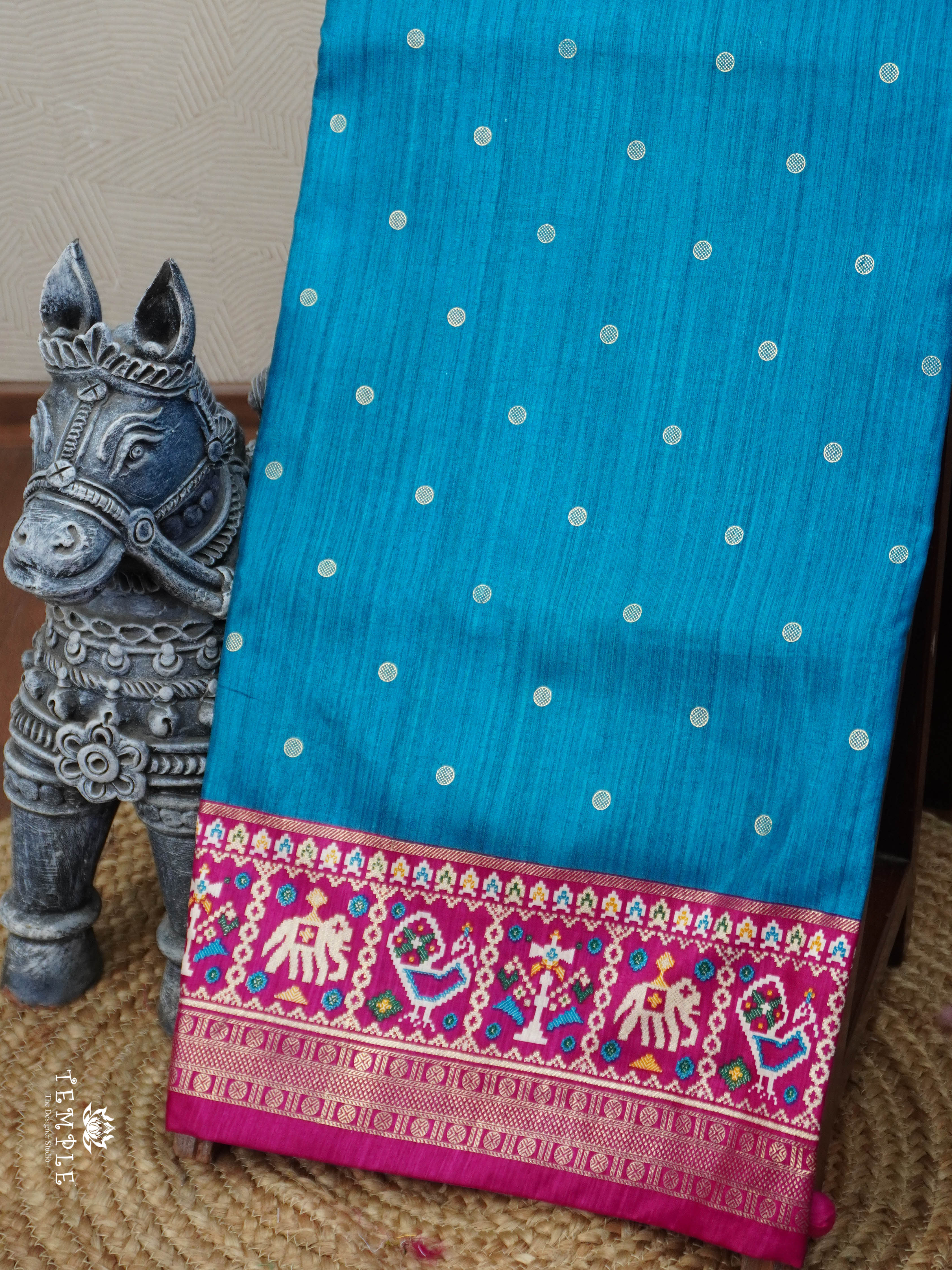 Semi Silk Saree With Patola Print | TTDS3032