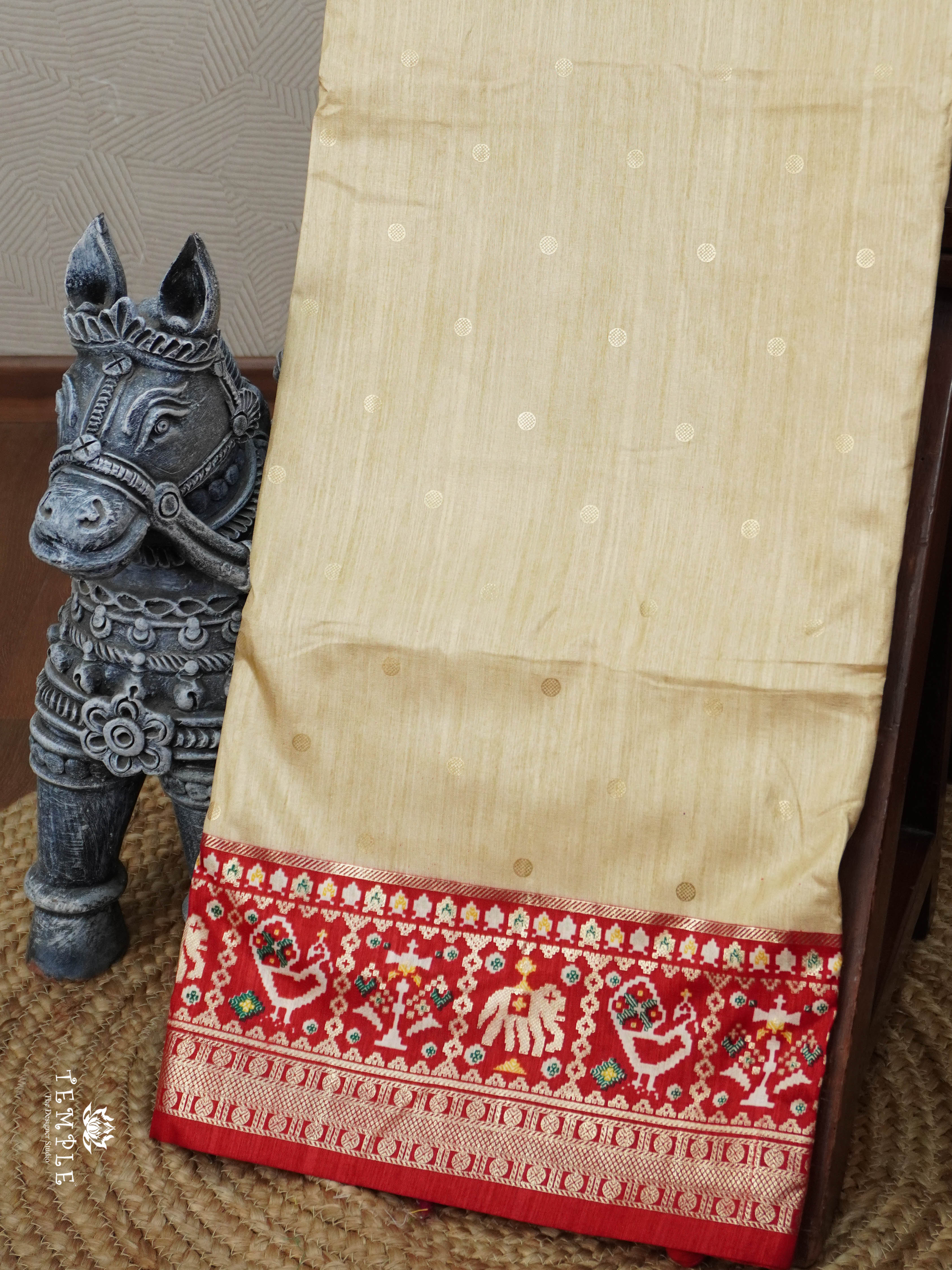 Semi Silk Saree With Patola Print | TTDS3032