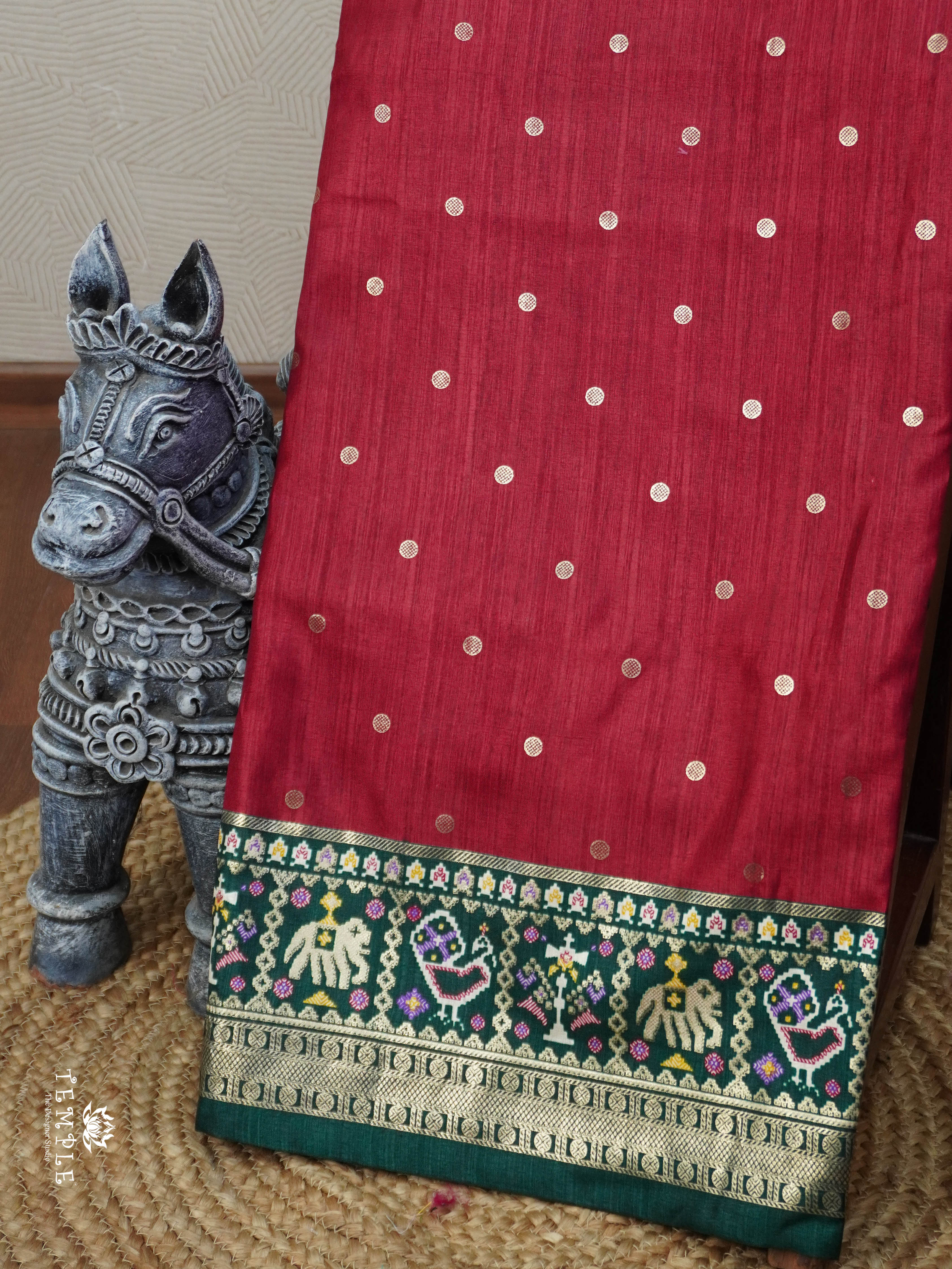 Semi Silk Saree With Patola Print | TTDS3032