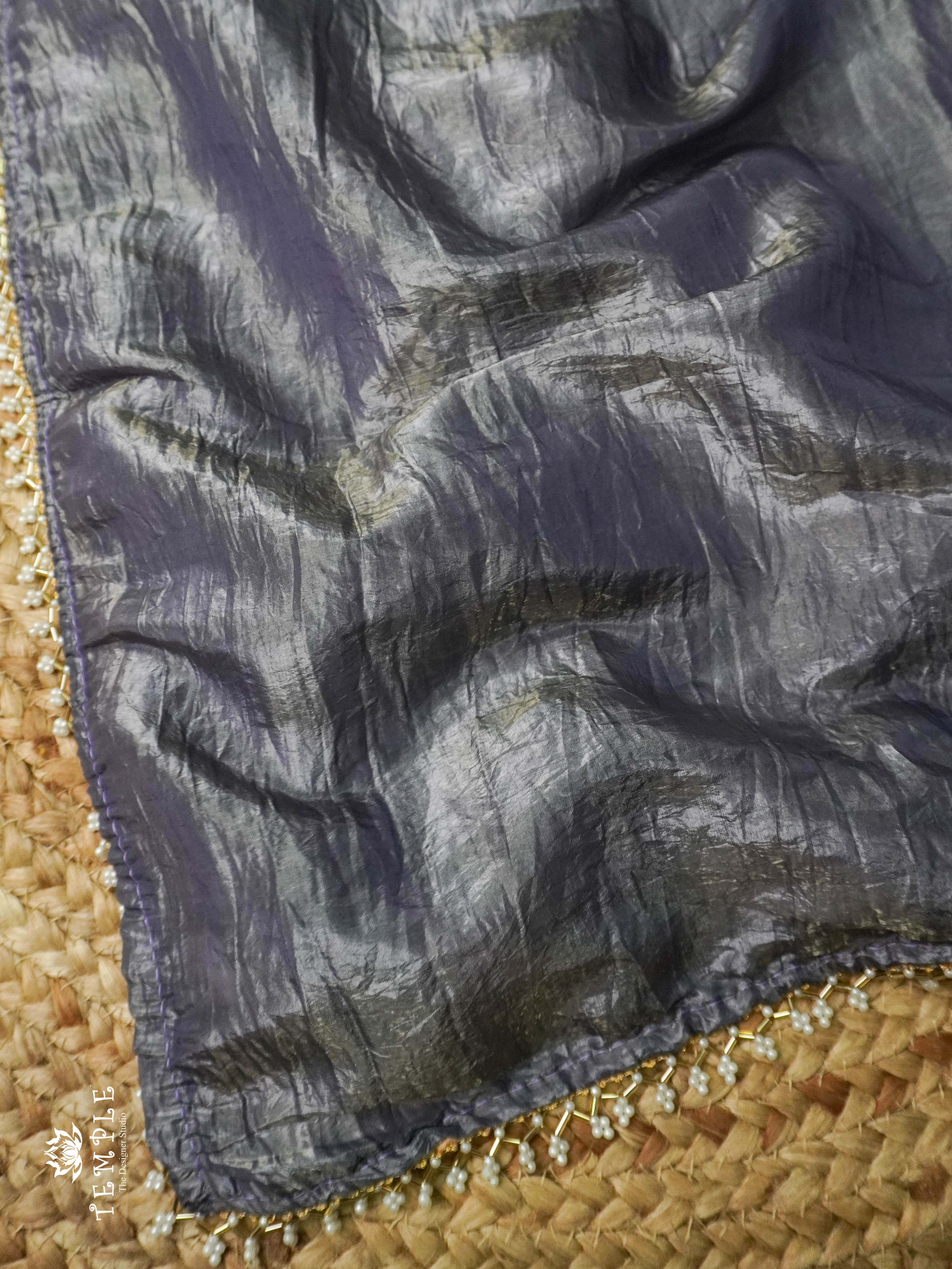 Designer Italian Crushed Silk Saree | TTDS825