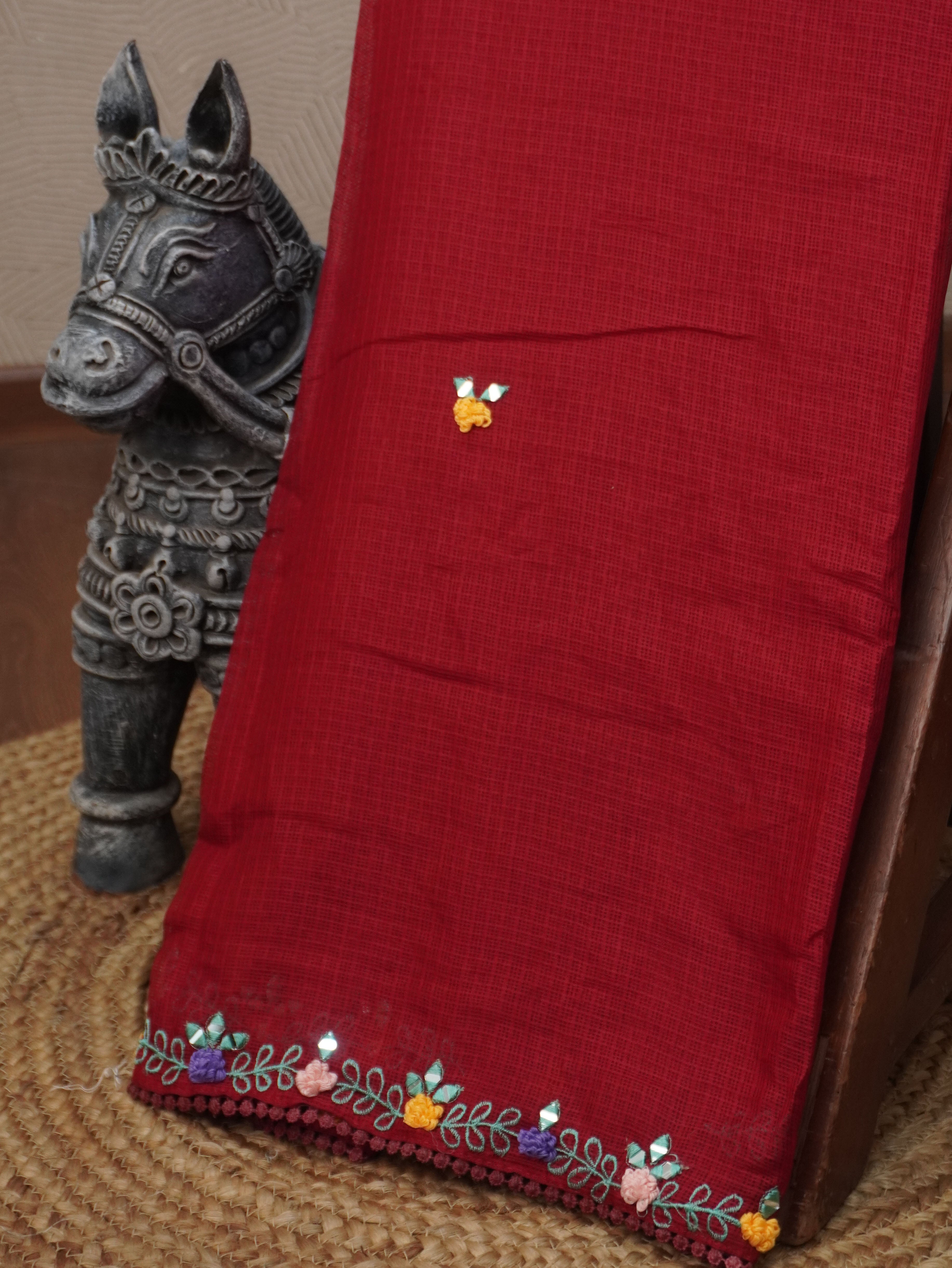Kota Saree With Embroidery Pattern | TTDS3529