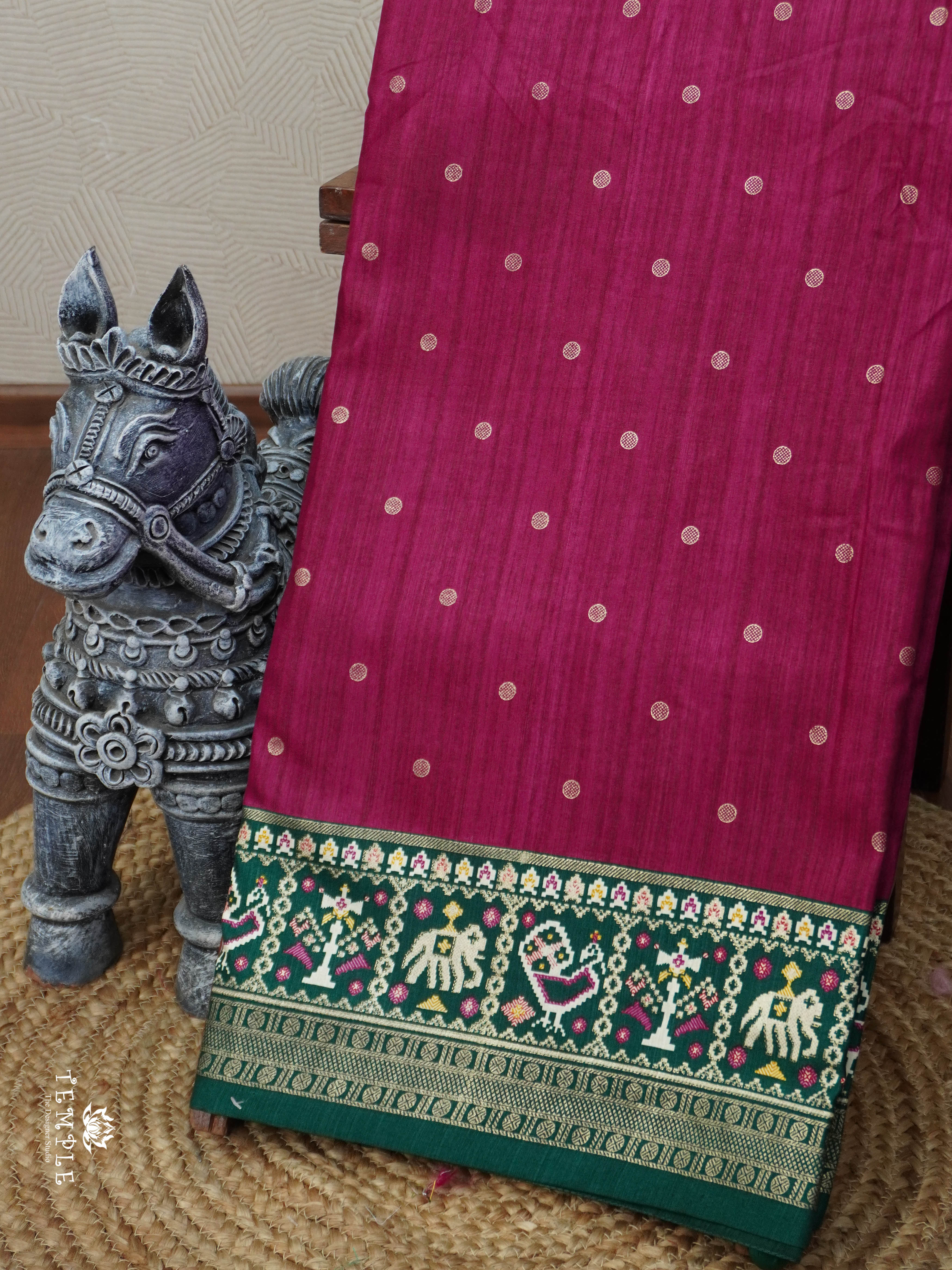 Semi Silk Saree With Patola Print | TTDS3032