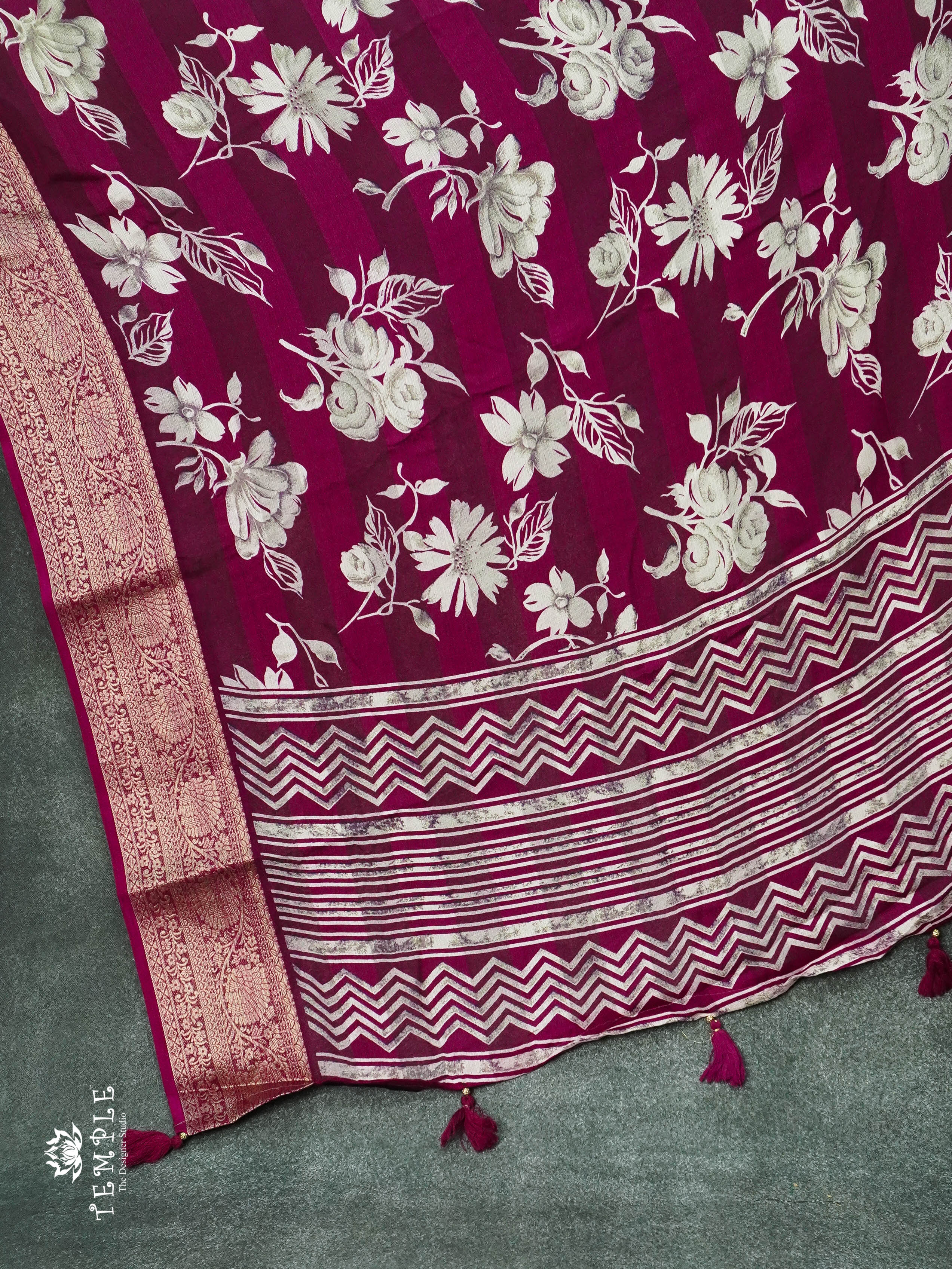 Floral Printed Georgette Saree | TTDS1181 | Sparkling Deals