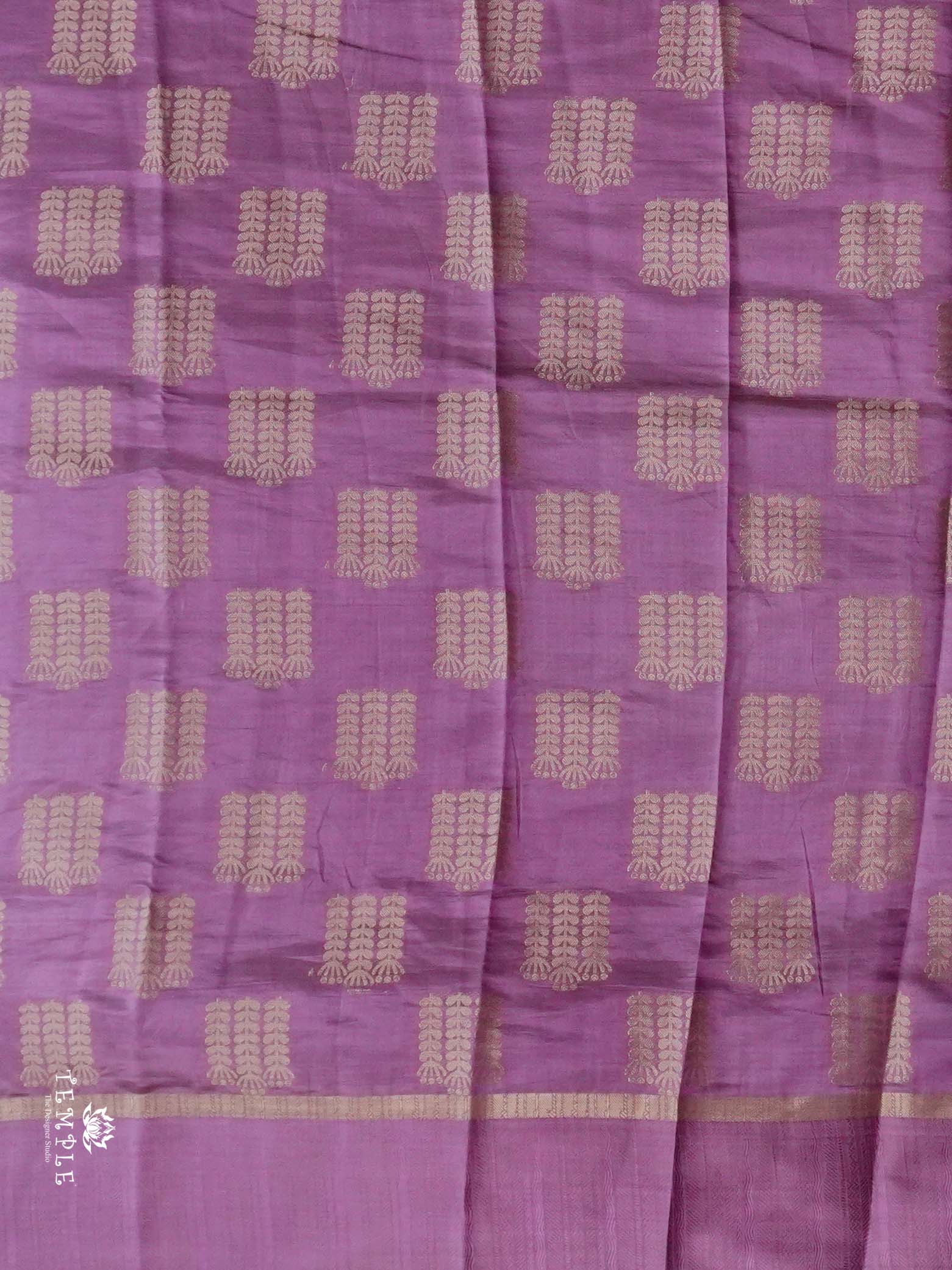 Tussar Silk Saree With Satin Border(Onion Pink) | TTDS2555