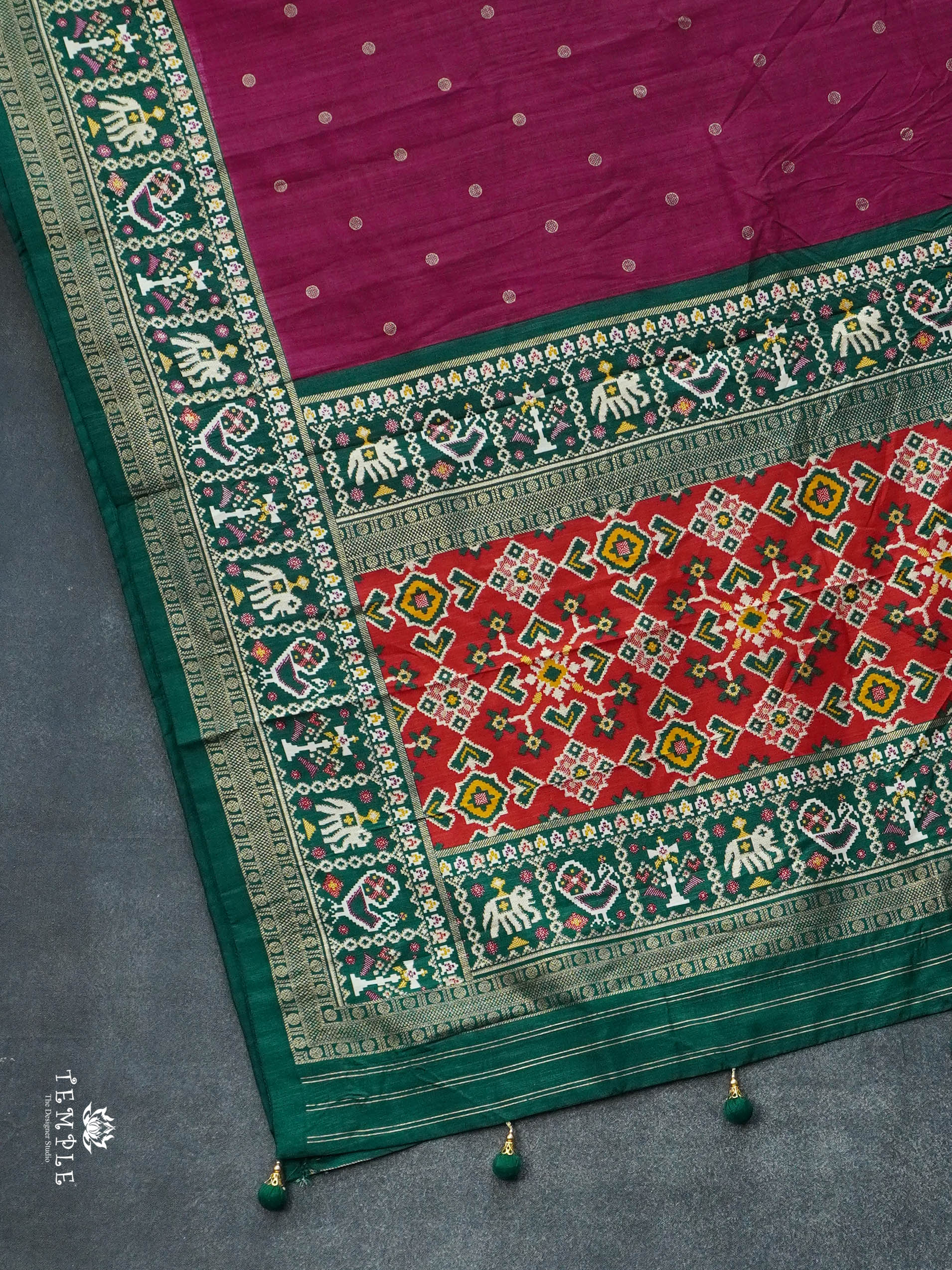 Semi Silk Saree With Patola Print | TTDS3032