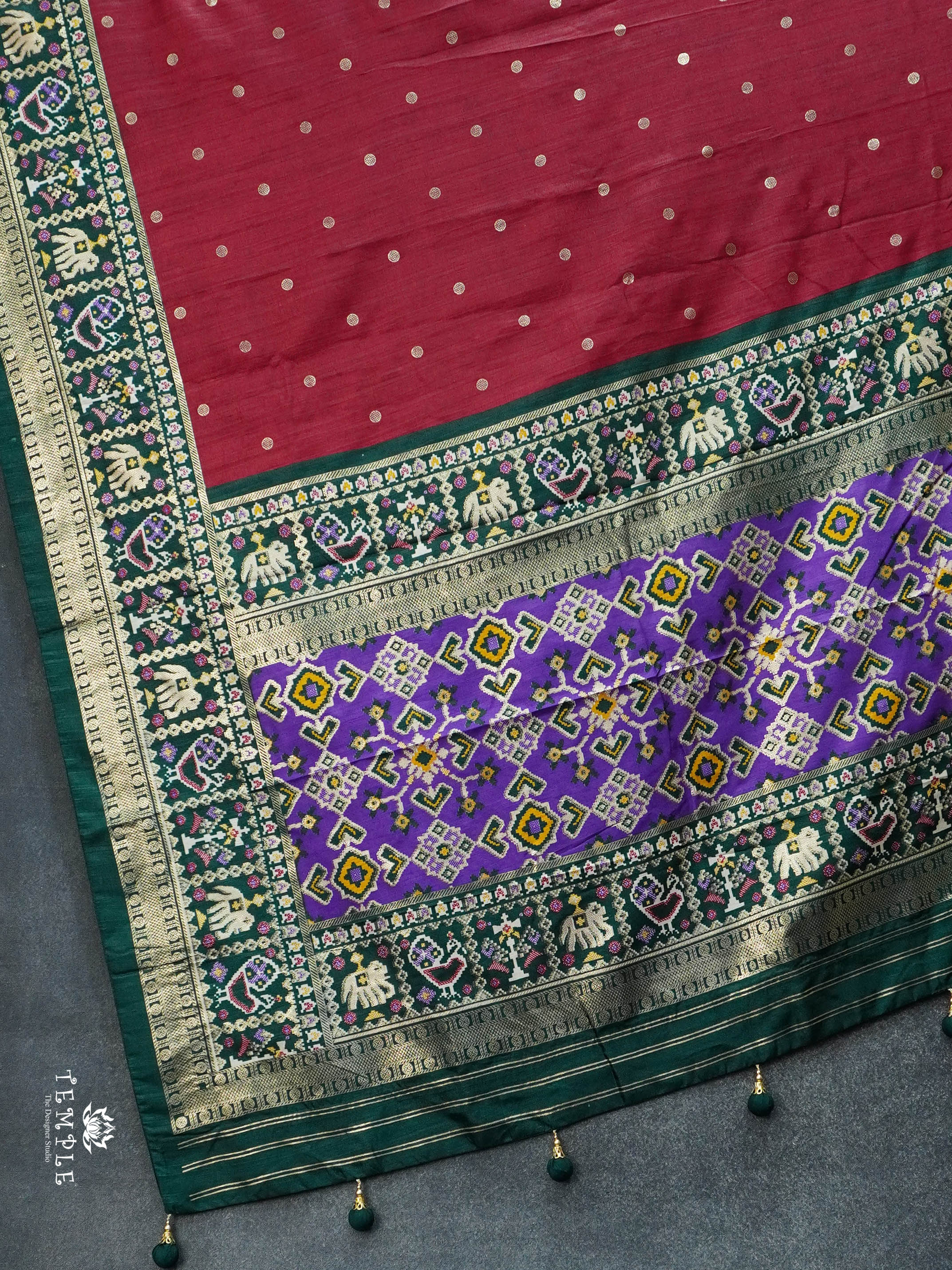 Semi Silk Saree With Patola Print | TTDS3032