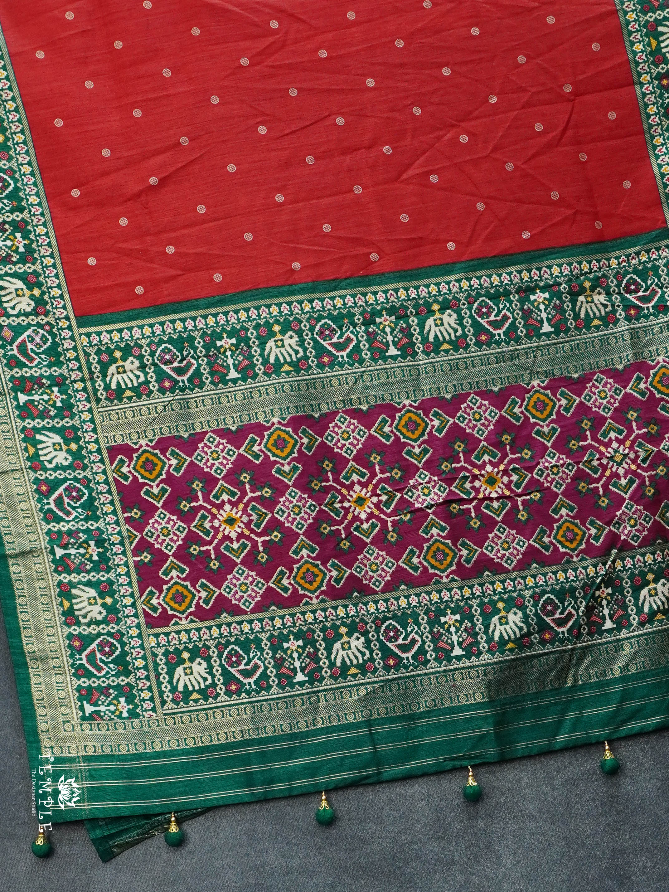 Semi Silk Saree With Patola Print | TTDS3032