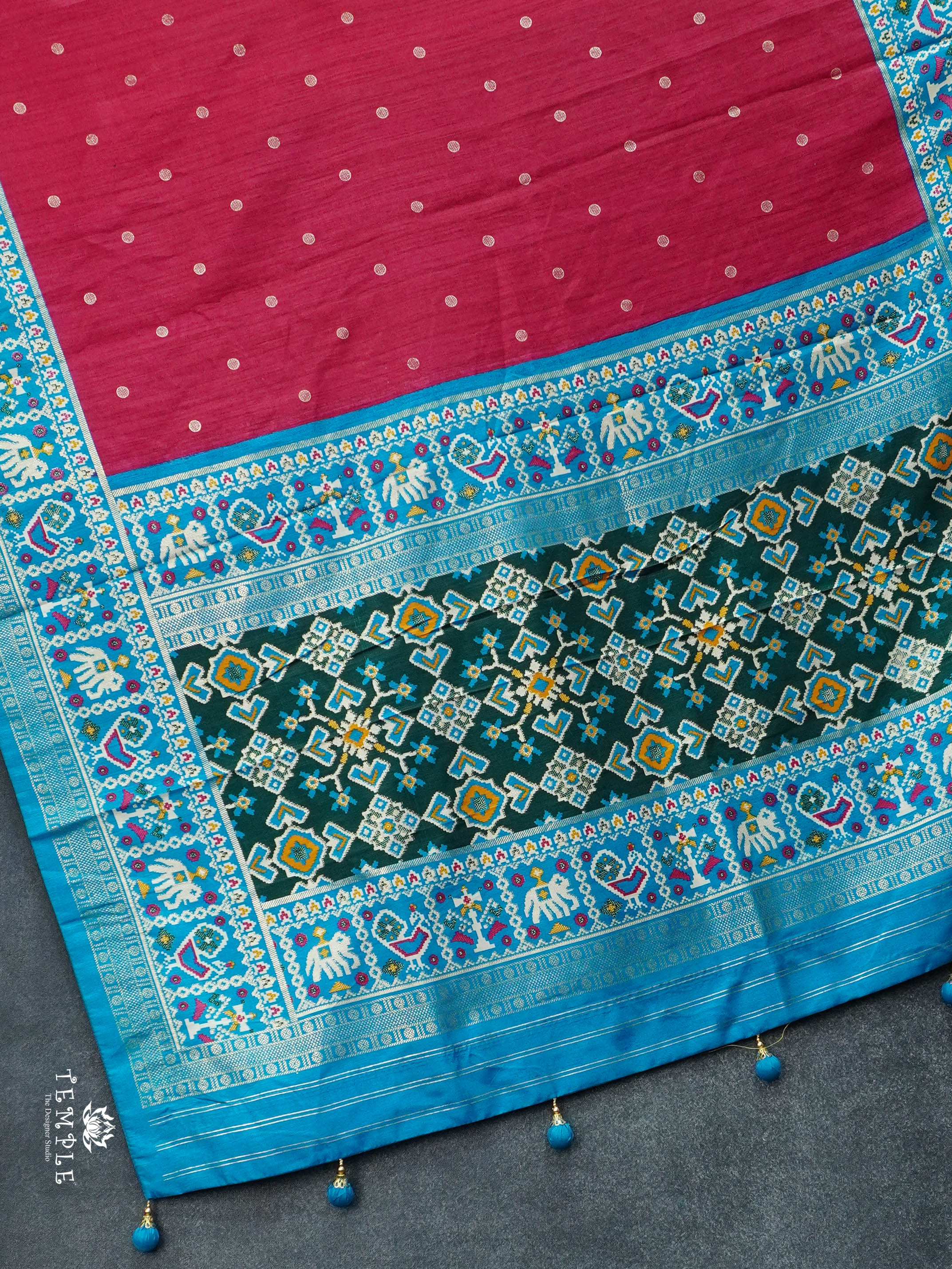 Semi Silk Saree With Patola Print | TTDS3032