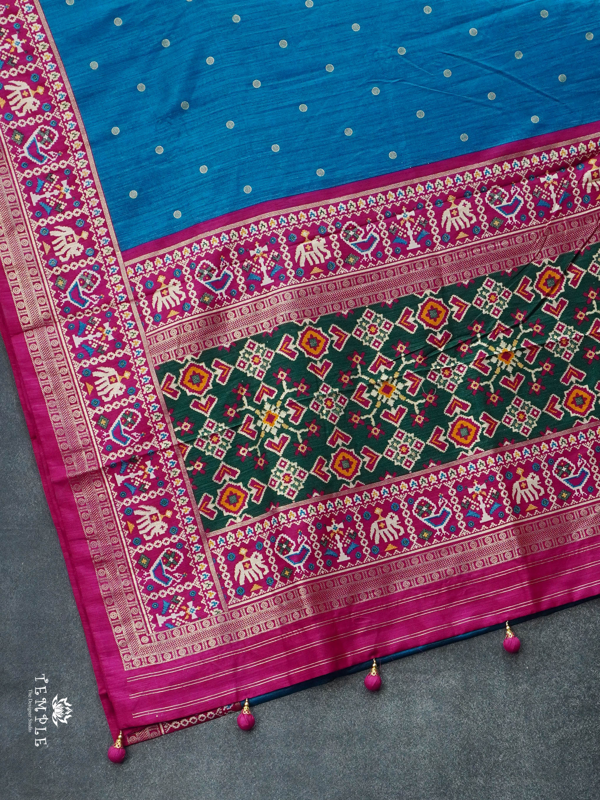 Semi Silk Saree With Patola Print | TTDS3032