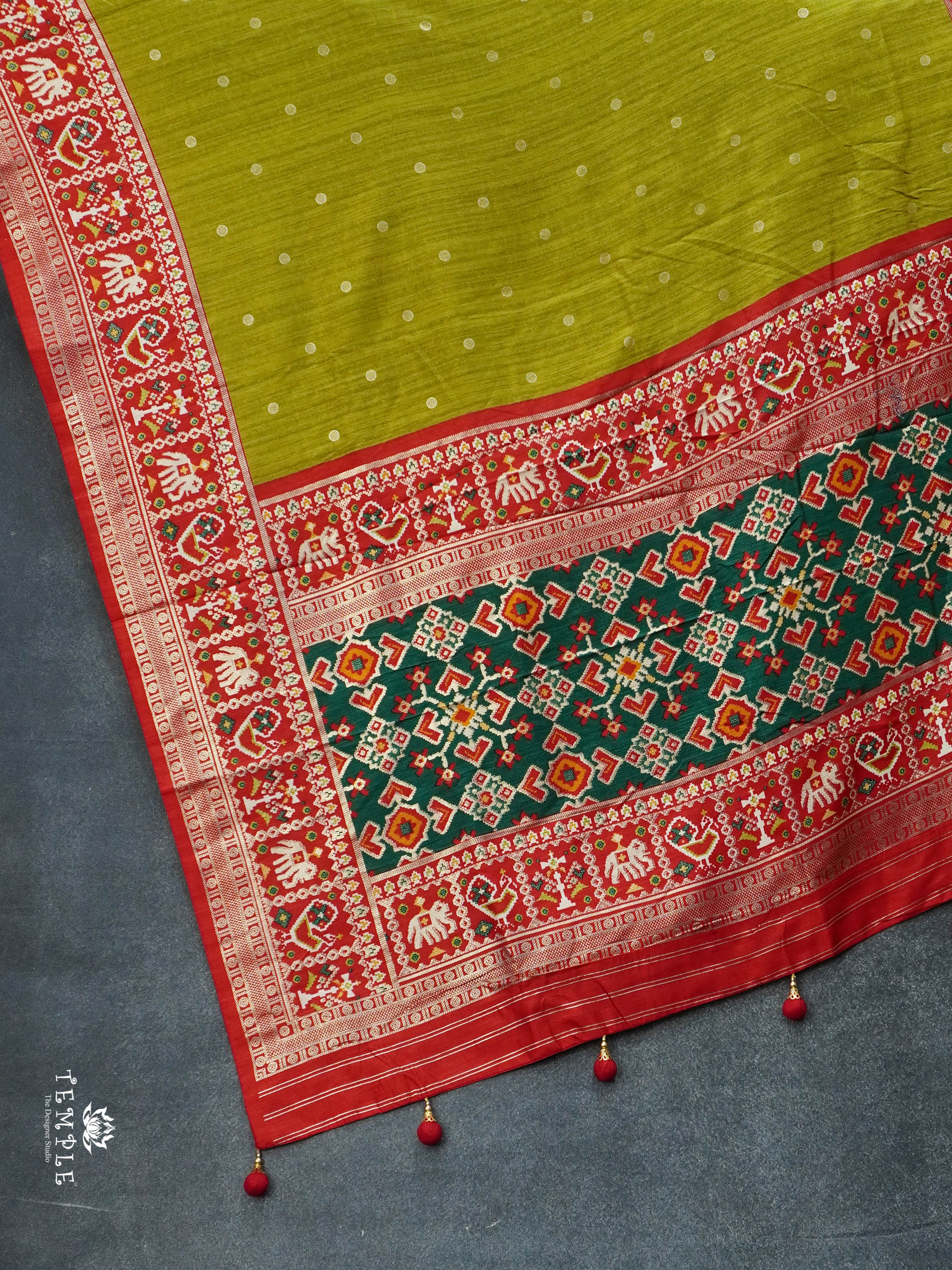 Semi Silk Saree With Patola Print | TTDS3032