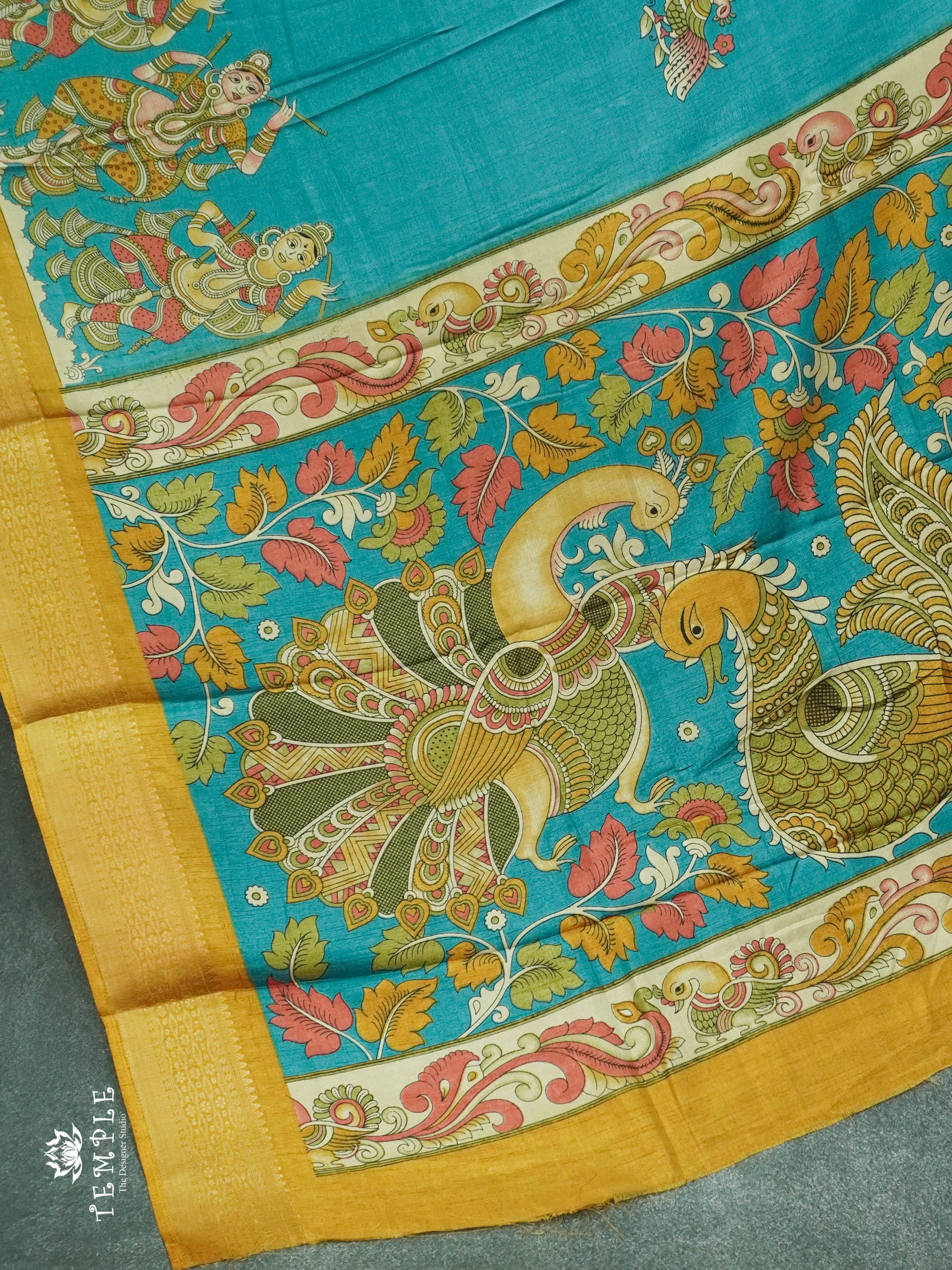 Pen kalamkari Saree  |  TTDS1150 | Sparkling Deals | PRE BOOKING