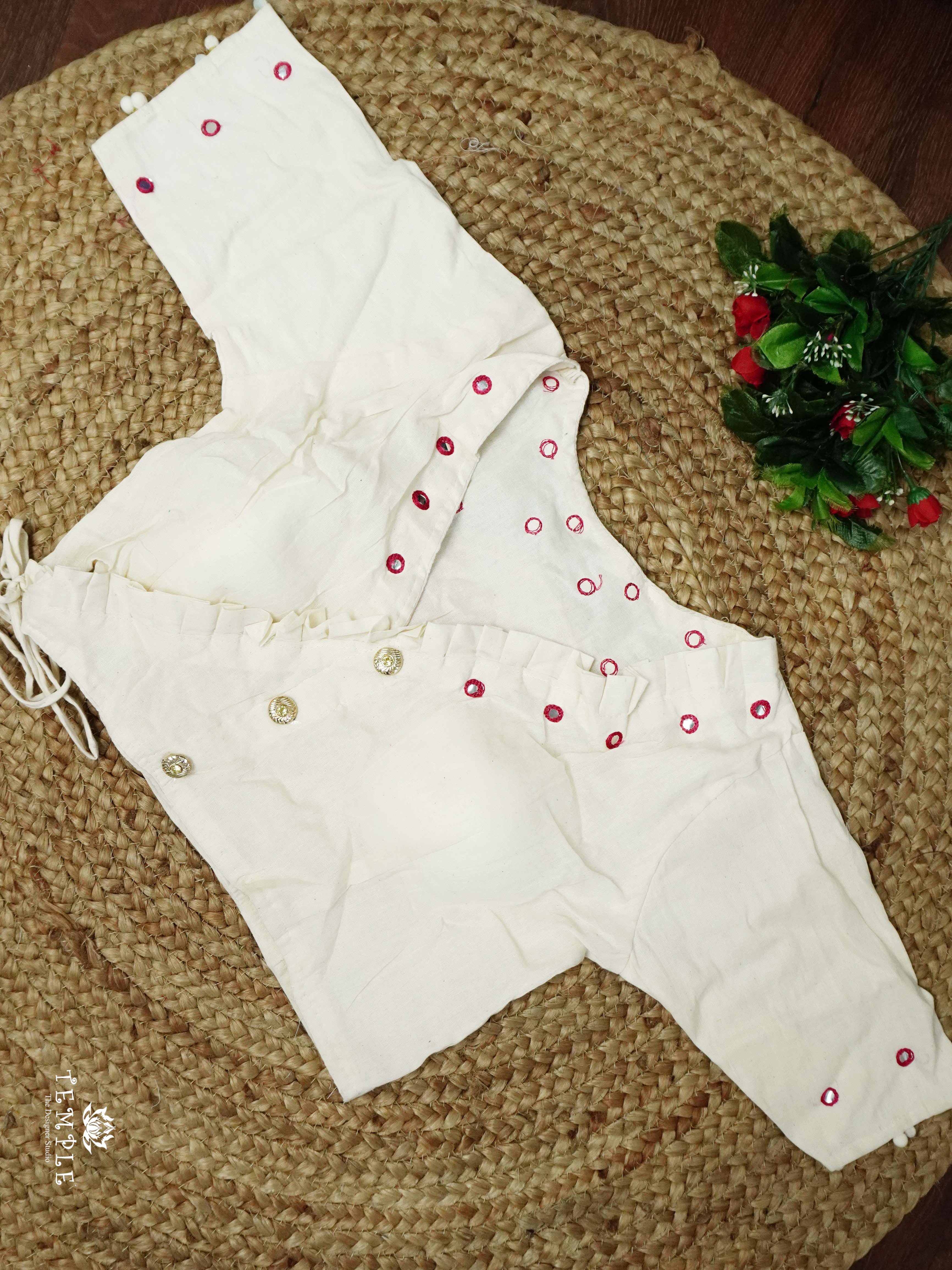 Readymade Blouse With Angrakha Pattern  | TTDS2554
