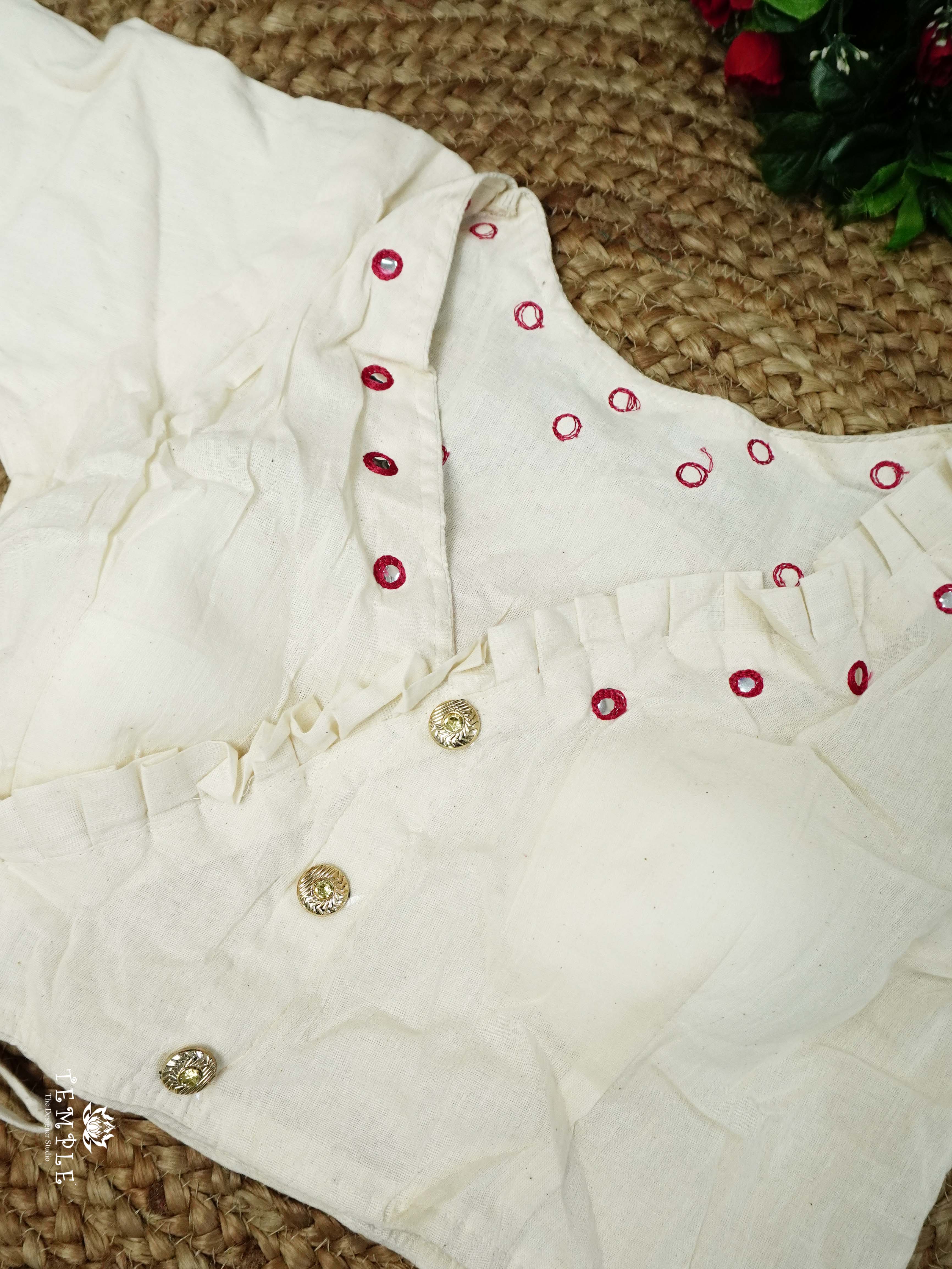 Readymade Blouse With Angrakha Pattern  | TTDS2554