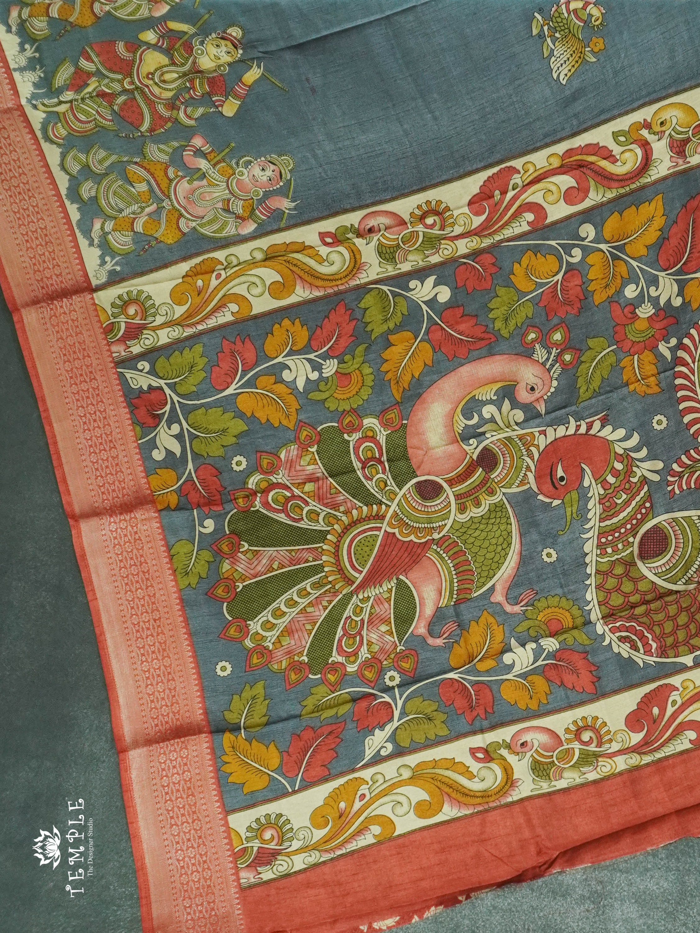 Pen kalamkari Saree  |  TTDS1150 | Sparkling Deals | PRE BOOKING