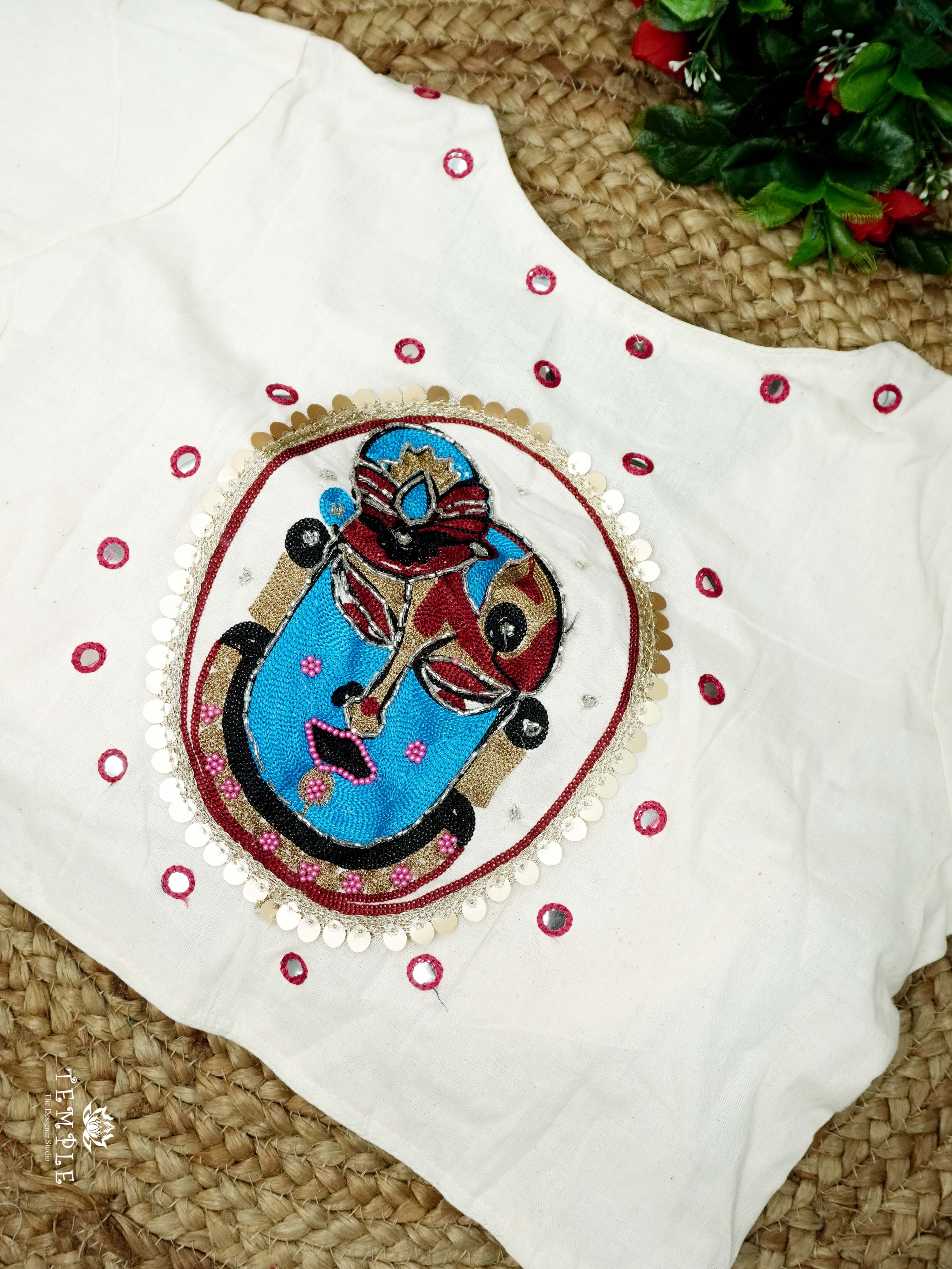 Readymade Blouse With Angrakha Pattern  | TTDS2554