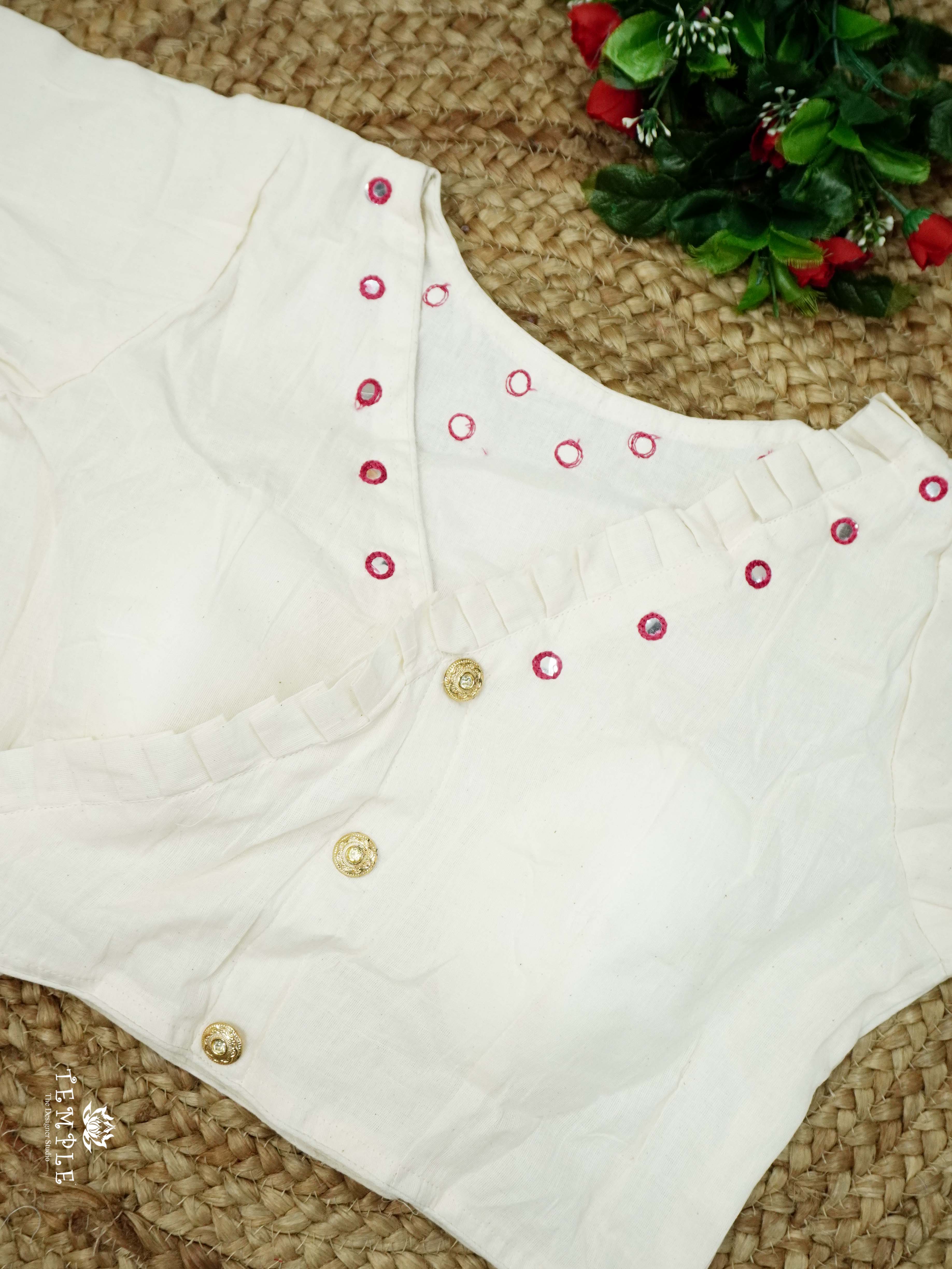 Readymade Blouse With Angrakha Pattern  | TTDS2554