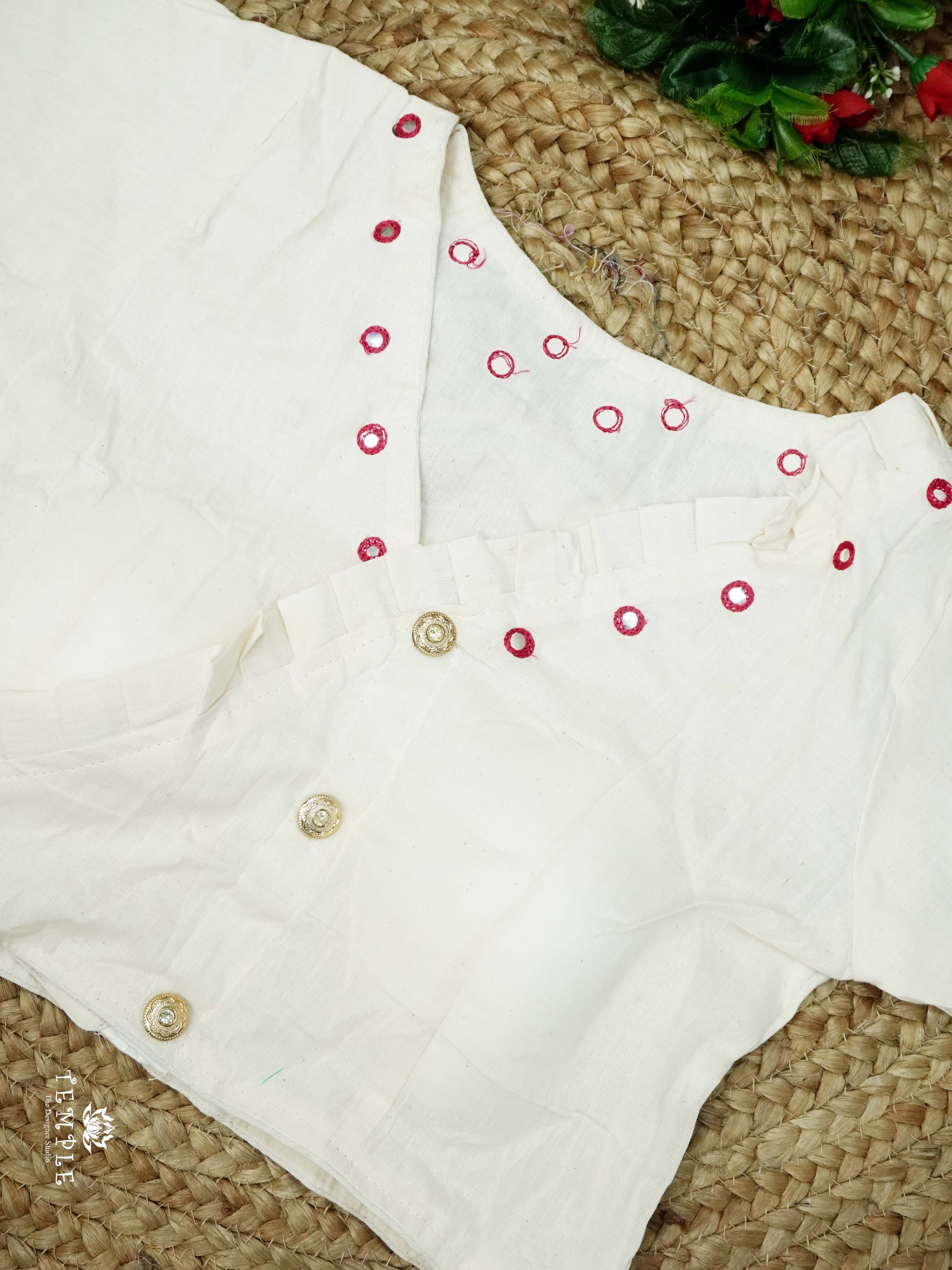 Readymade Blouse With Angrakha Pattern  | TTDS2554