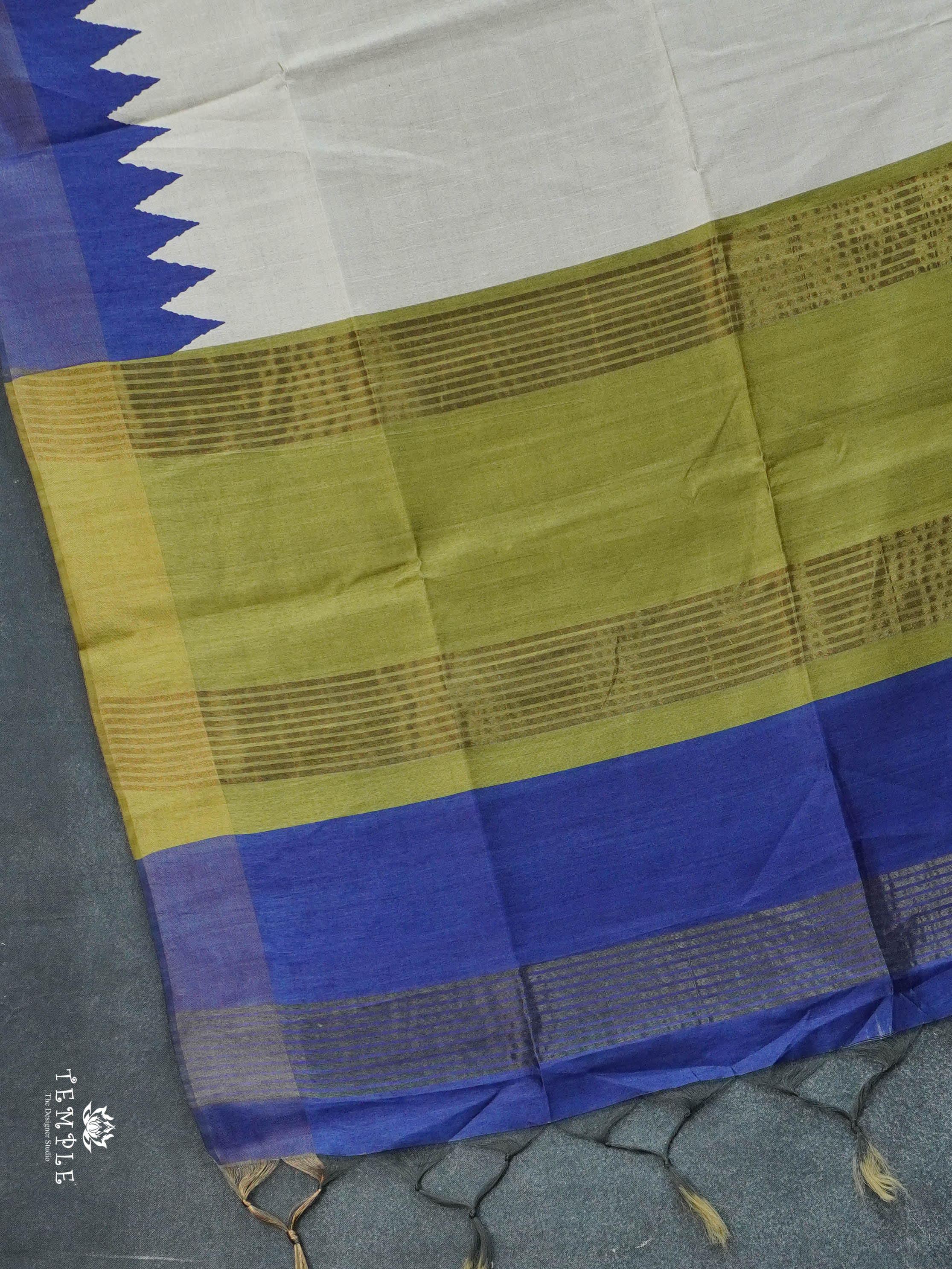 Tussar Saree With Temple Border | TTDS3030